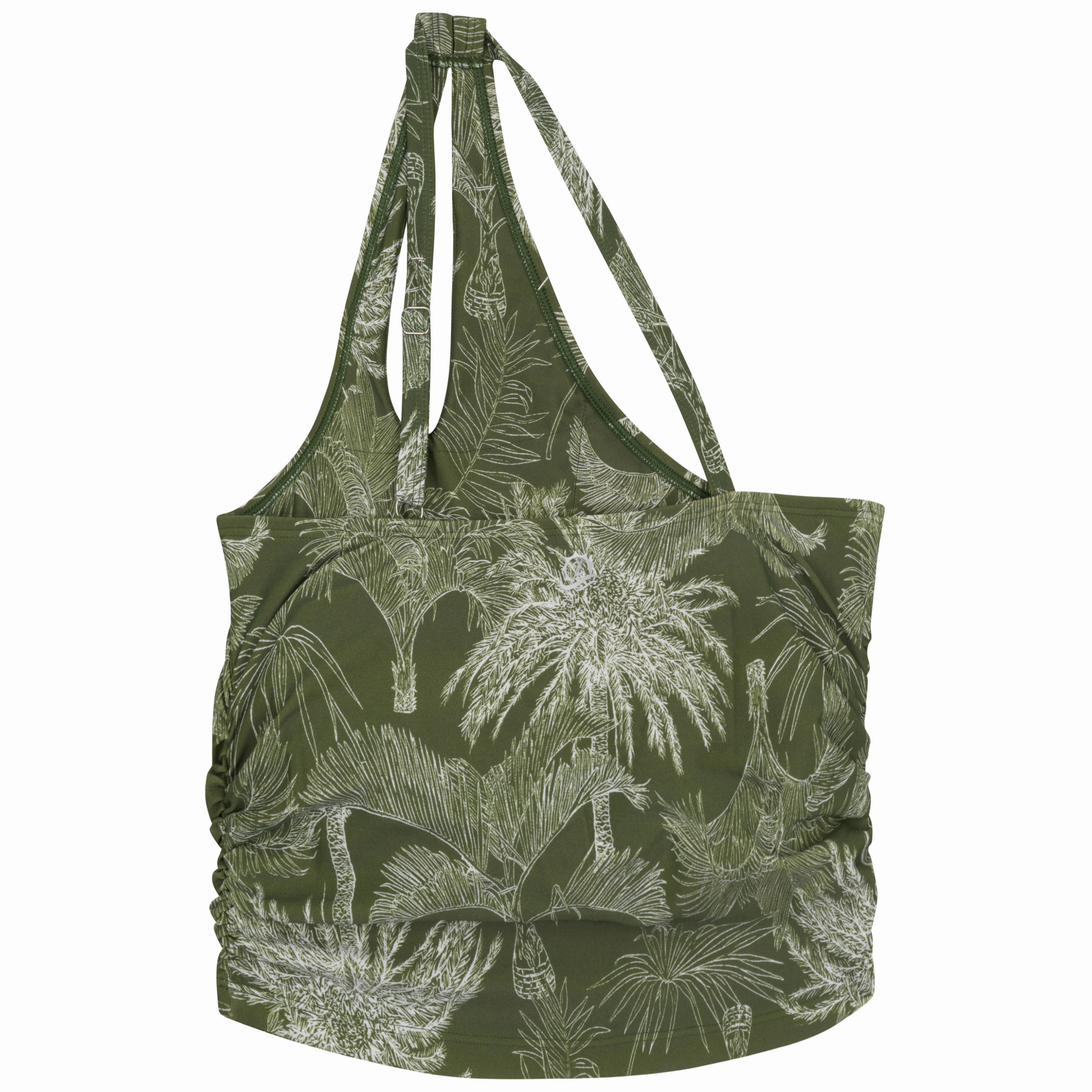 Women???s One Shoulder Crop Tankini Top | ???Hawaiian Rainforest???