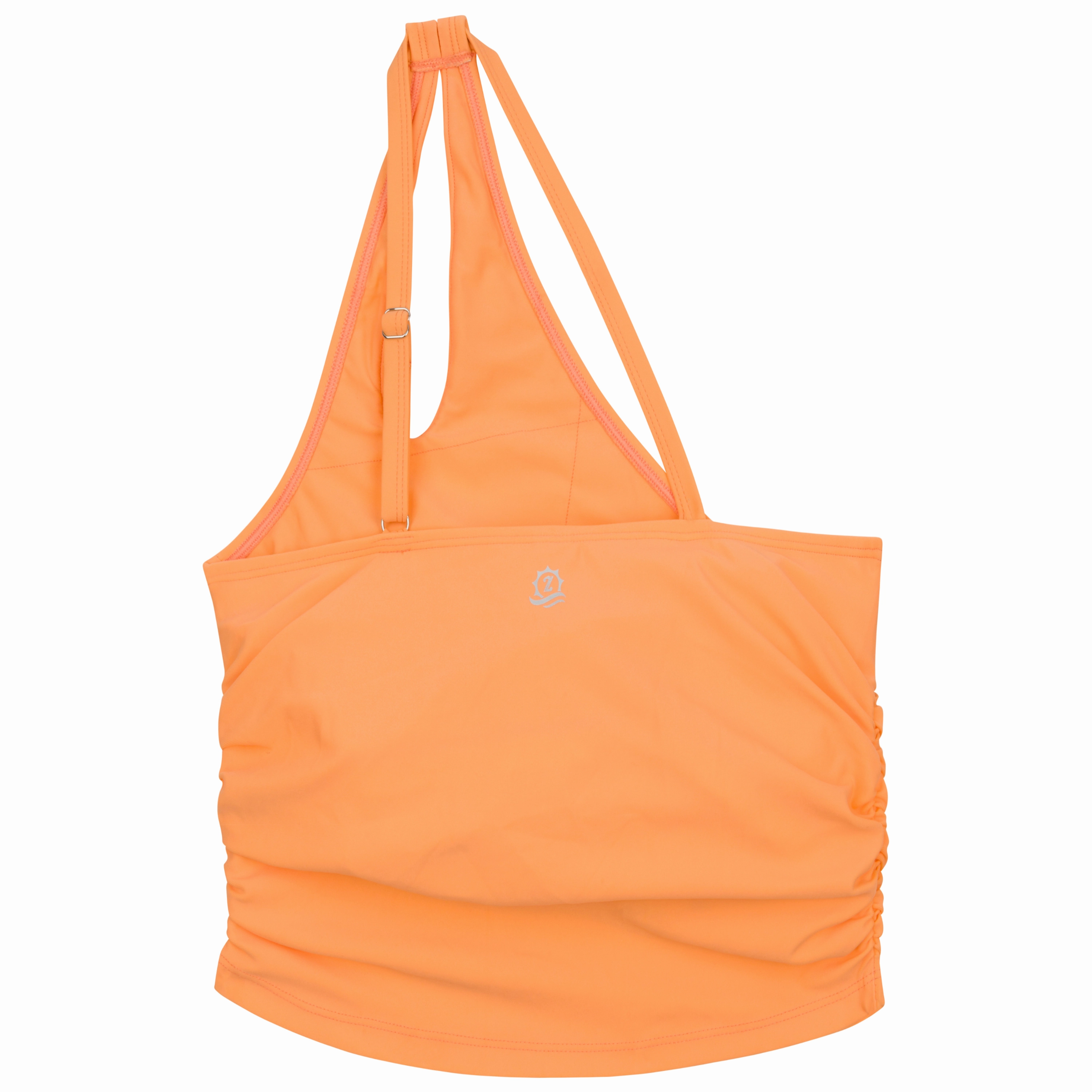 Women???s One Shoulder Crop Tankini Top | ???Paradise Orange???