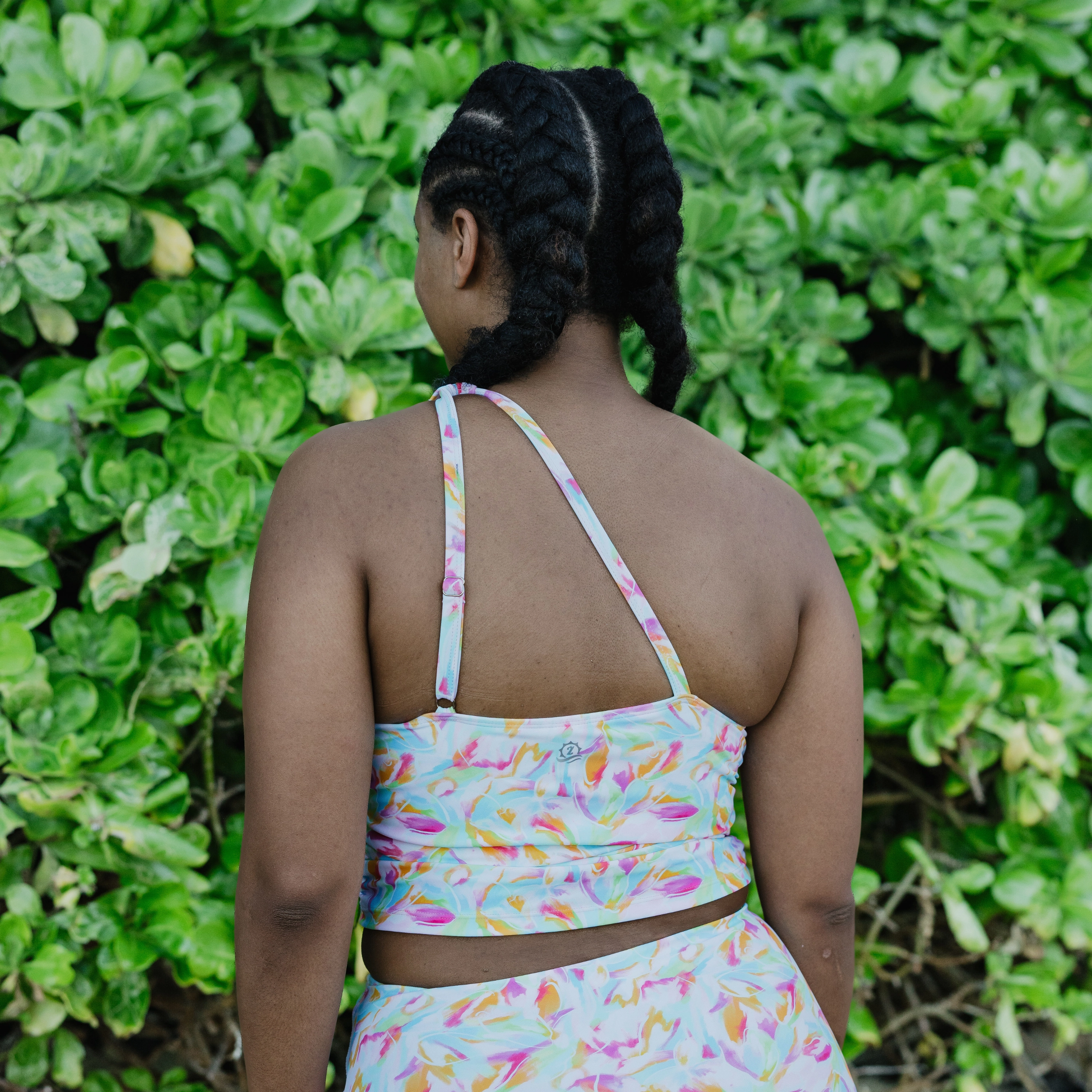 Women???s One Shoulder Crop Tankini Top | ???Petals"