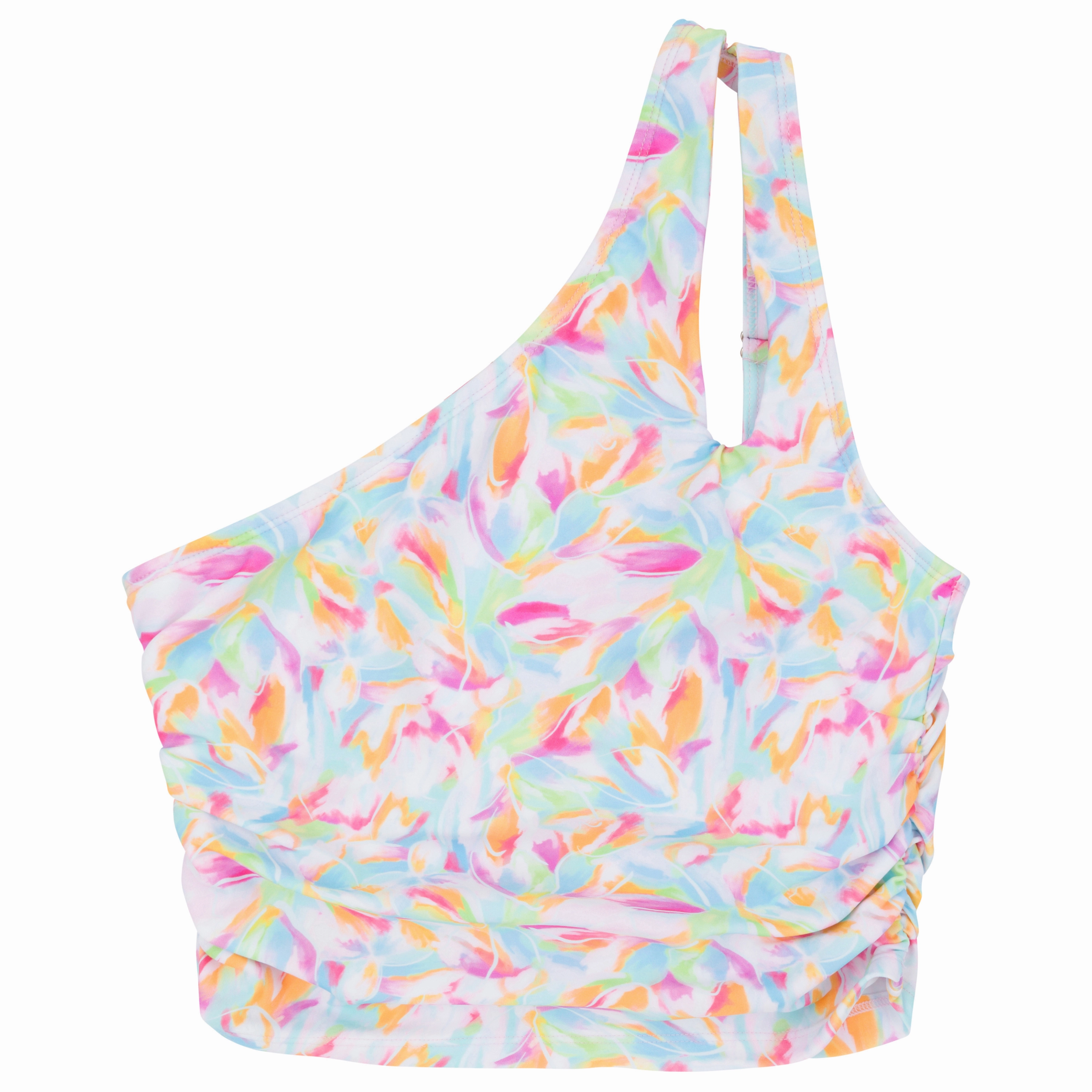 Women???s One Shoulder Crop Tankini Top | ???Petals"