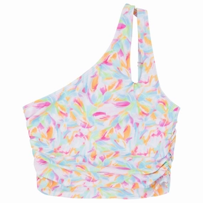 Women???s One Shoulder Crop Tankini Top | ???Petals"