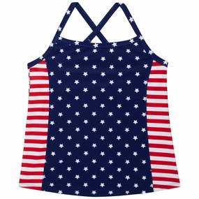 Women???s Strappy A-Line Tankini Top | ???Americana???