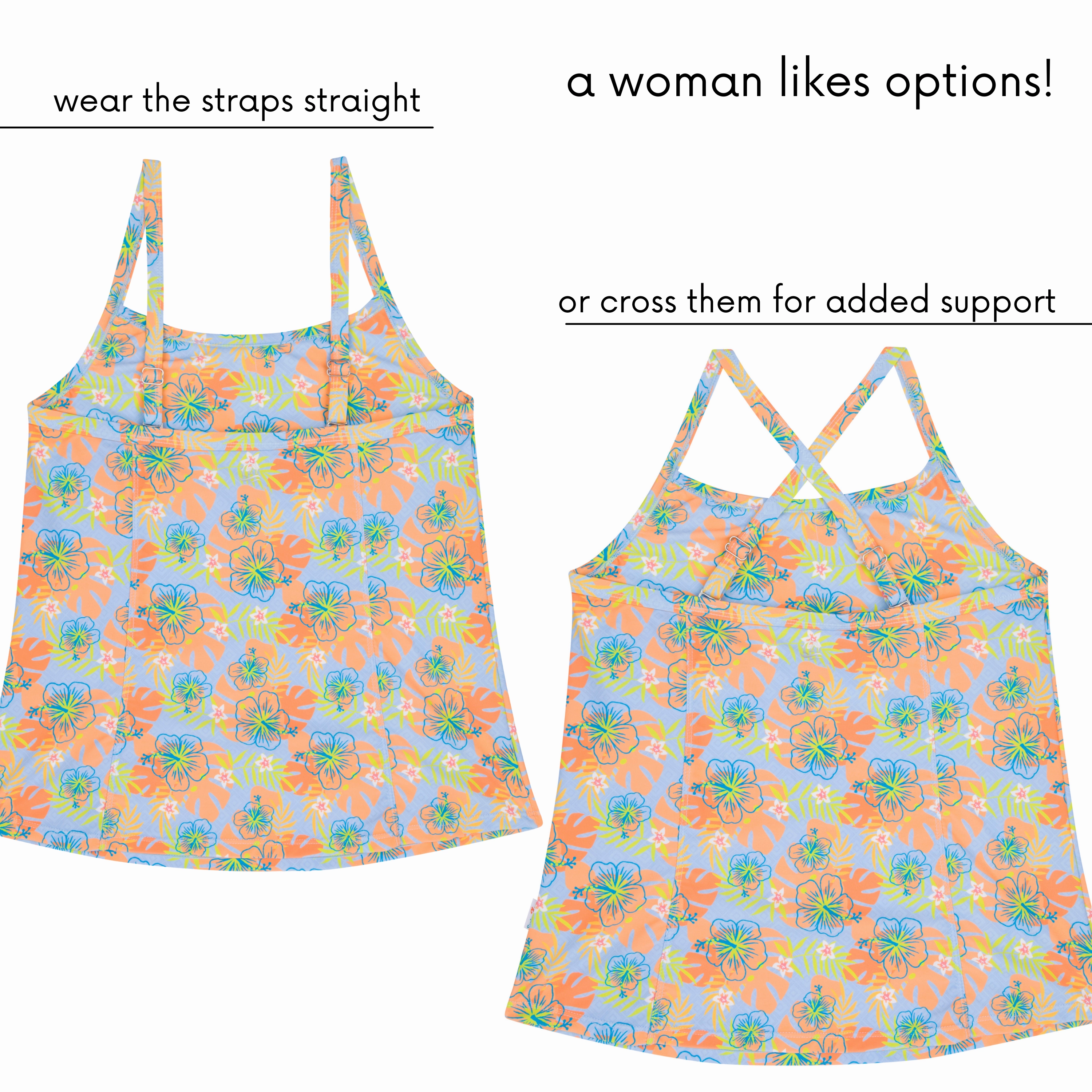 Women???s Strappy A-Line Tankini Top | ???Groovy???
