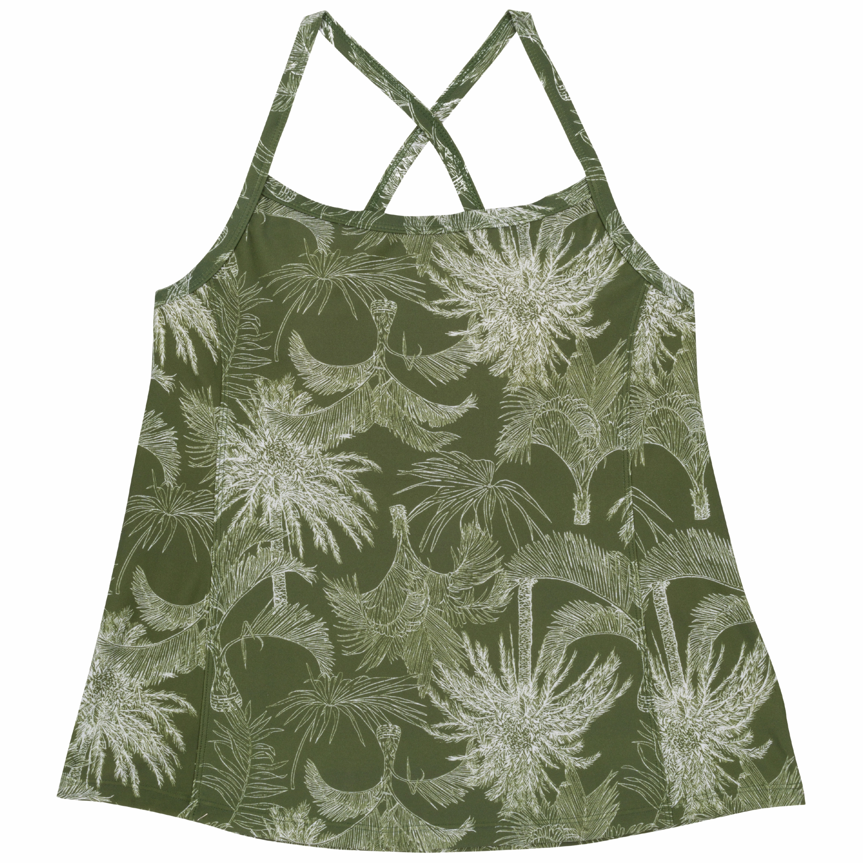 Women???s Strappy A-Line Tankini Top | ???Hawaiian Rainforest???