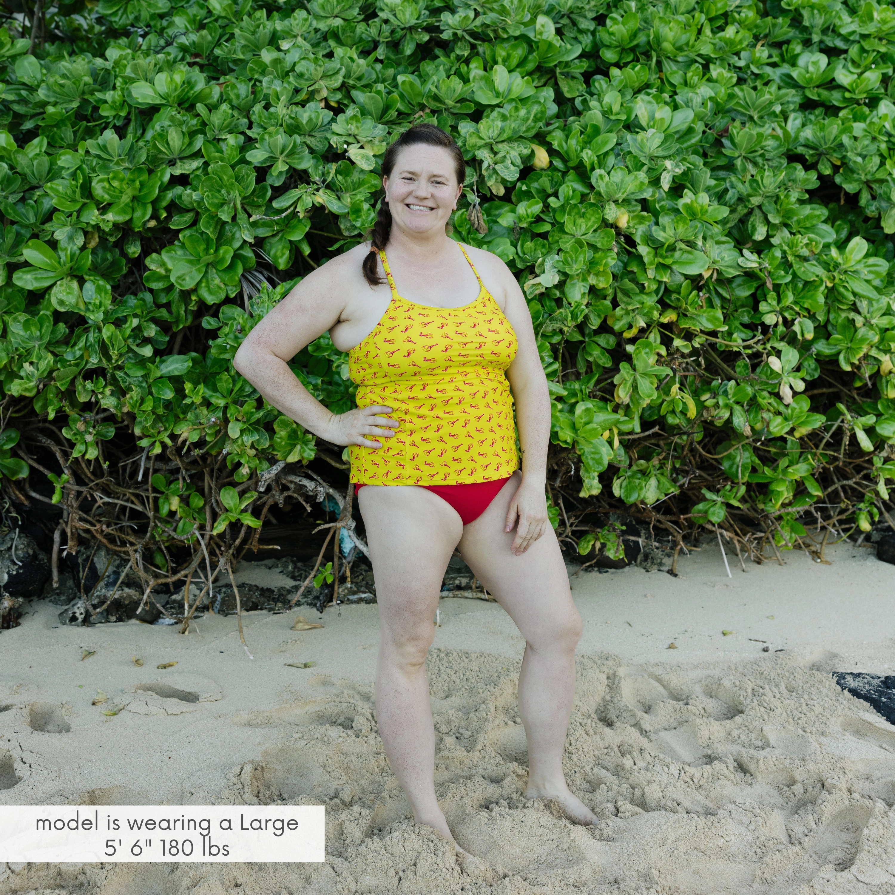 Women???s Strappy A-Line Tankini Top | ???Lobster"