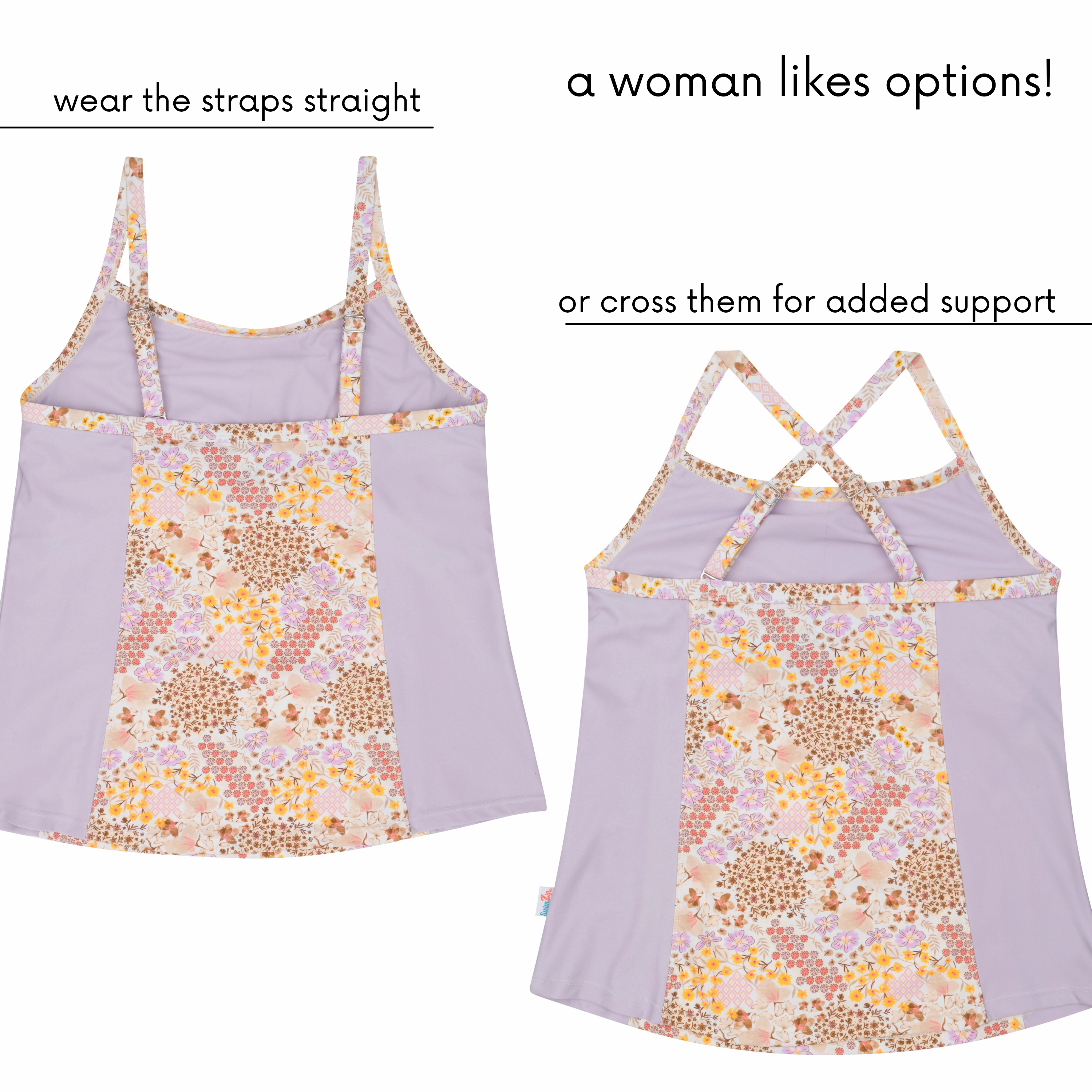 Women???s Strappy A-Line Tankini Top | ???Meadows???