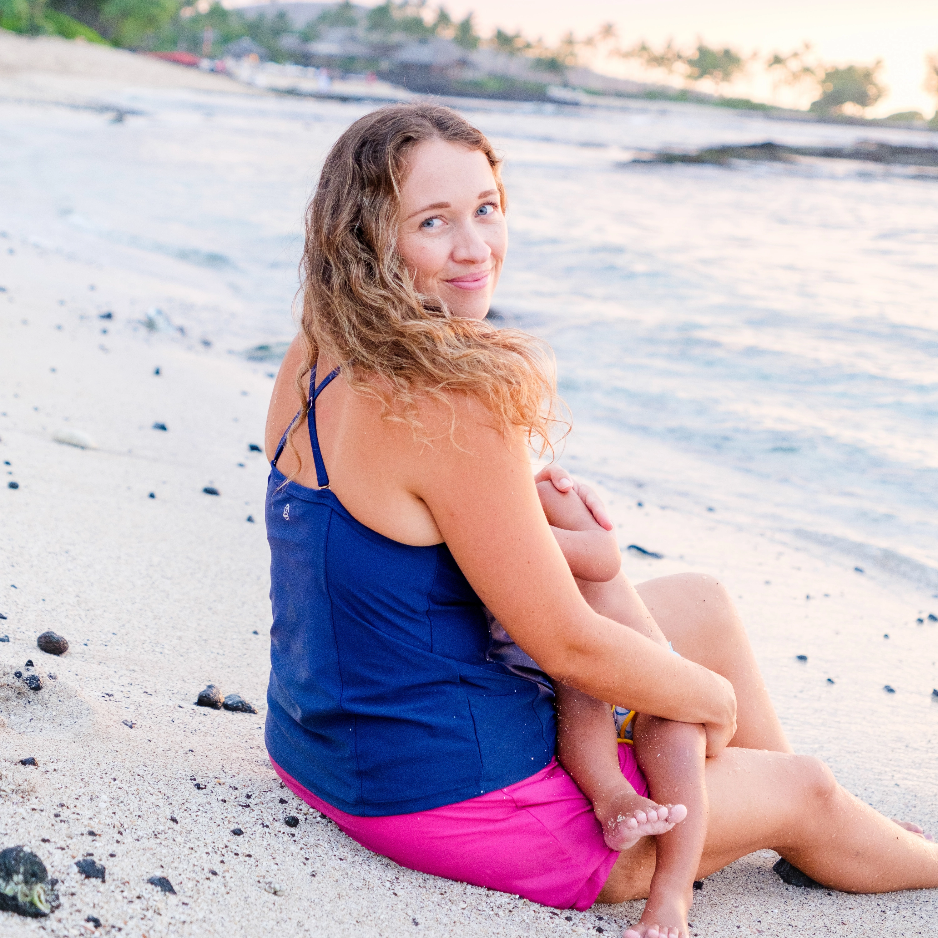 Women???s Strappy A-Line Tankini Top | ???Navy???