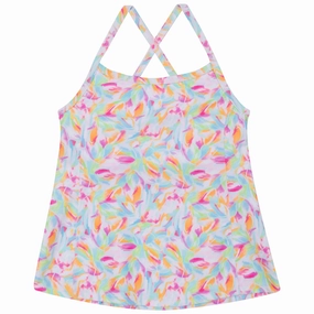 Women???s Strappy A-Line Tankini Top | ???Petals"