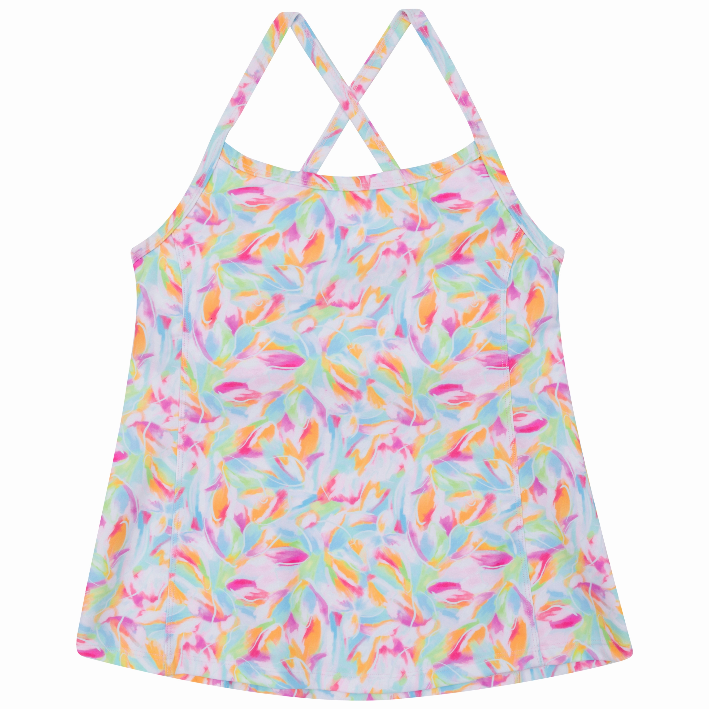 Women???s Strappy A-Line Tankini Top | ???Petals"