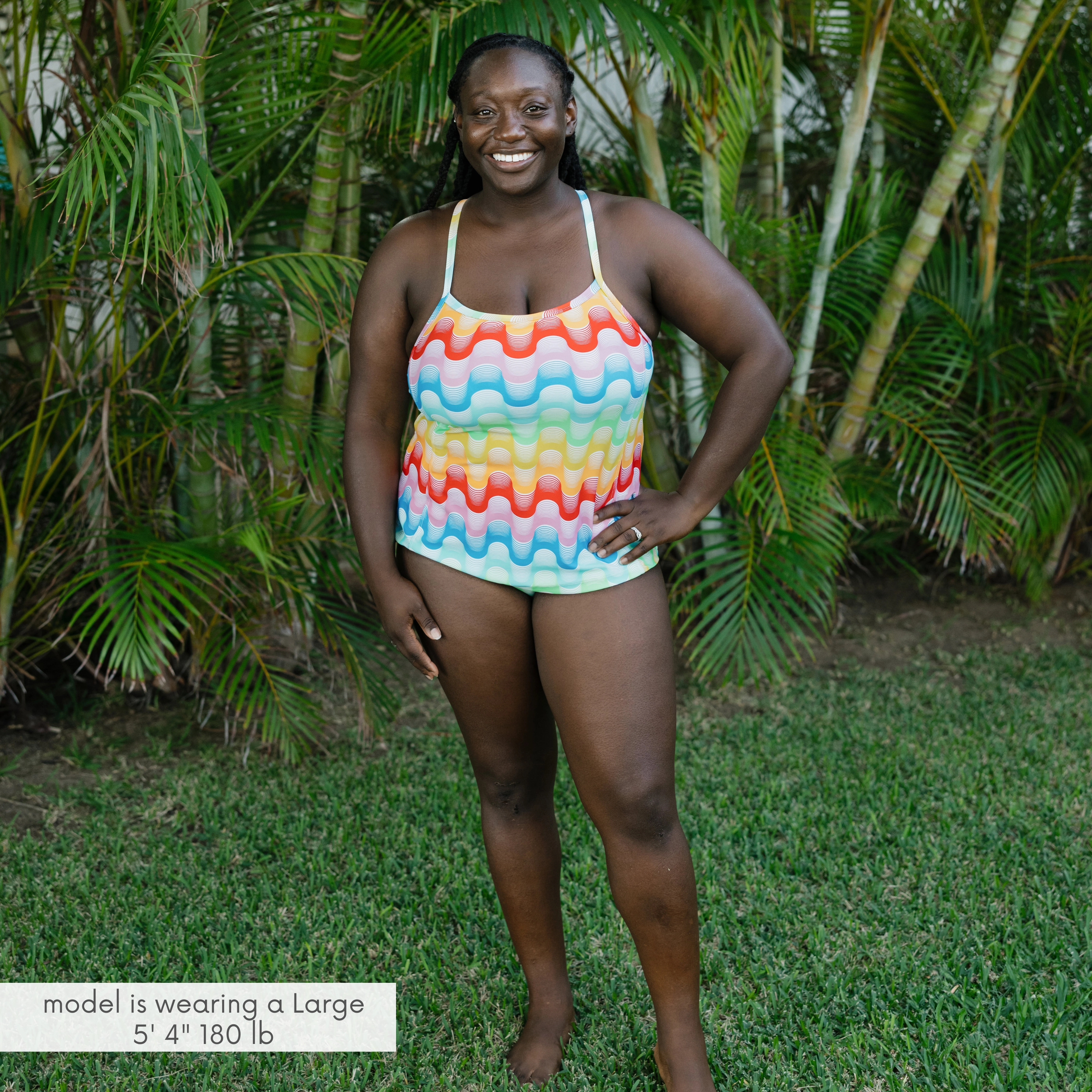 Women???s Strappy A-Line Tankini Top | ???Surf's Up"