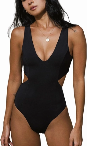 Women One Piece Swimsuit Cut Out Monokini Swimwear