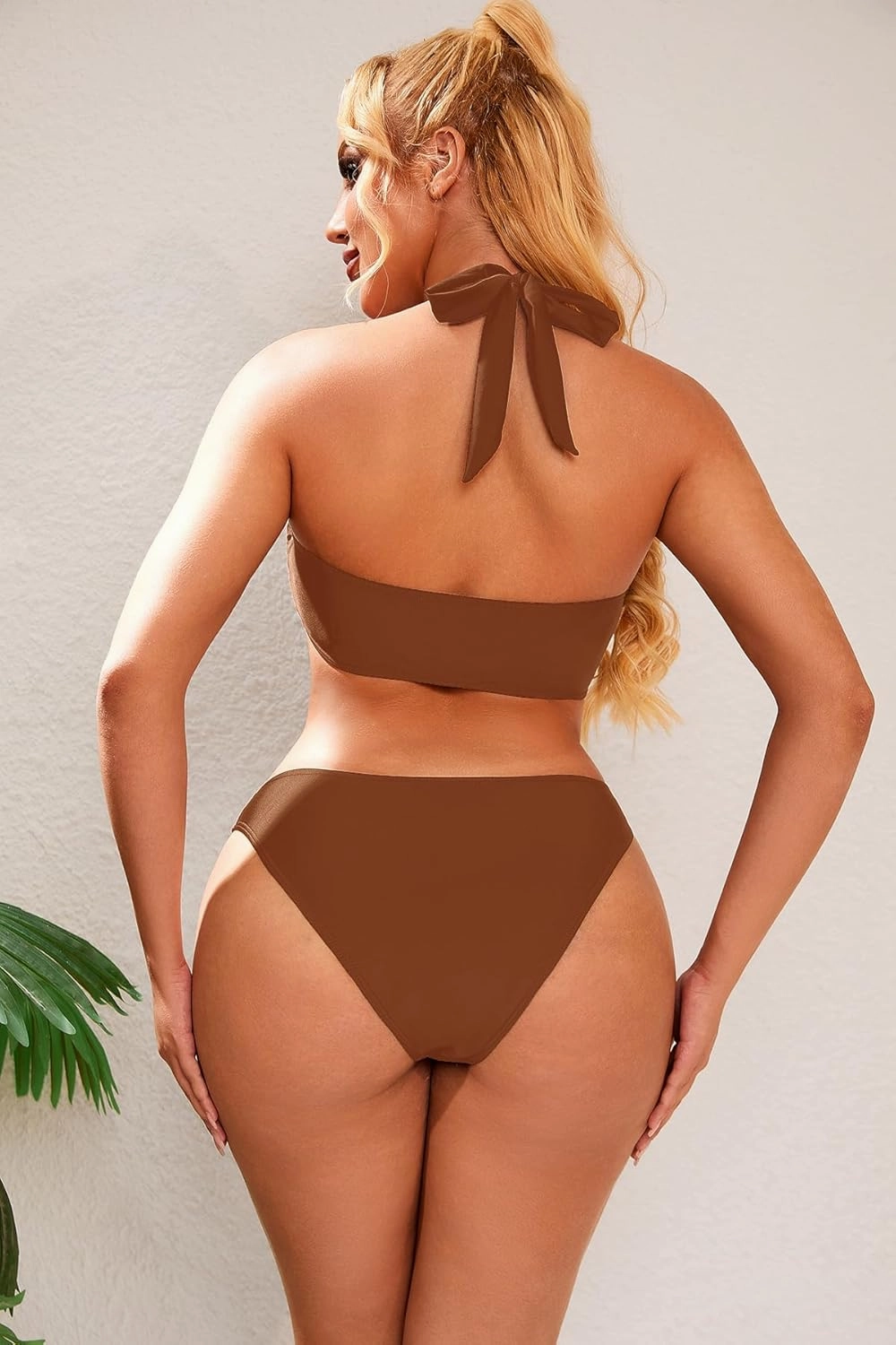 Women One Piece Swimsuit Slimming Cutout Fashoin Swimwear Metal Ring Bathing Suit Female Beachwear