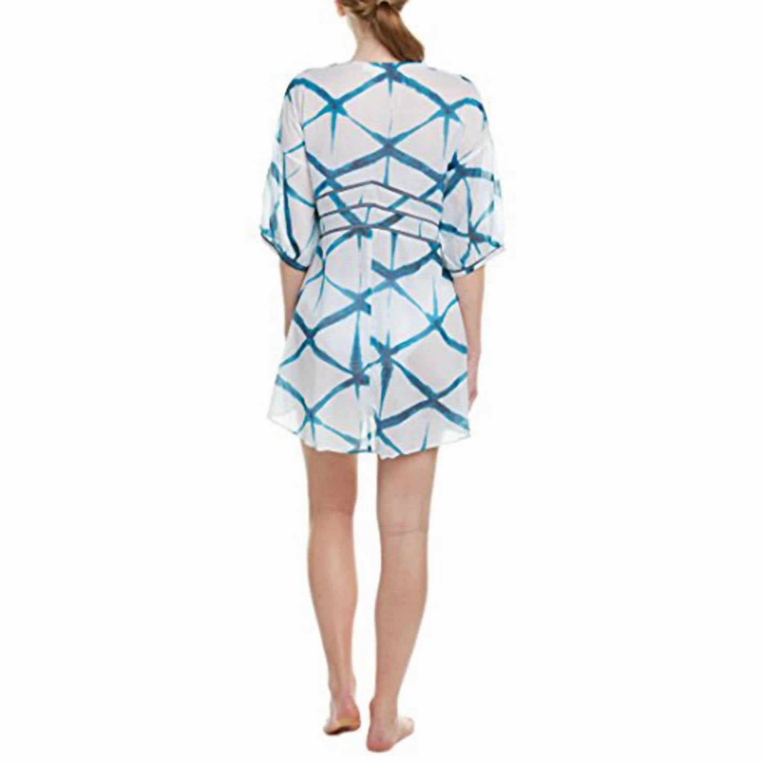 Women Paper Lanterns Kimono Cover Up In Blue