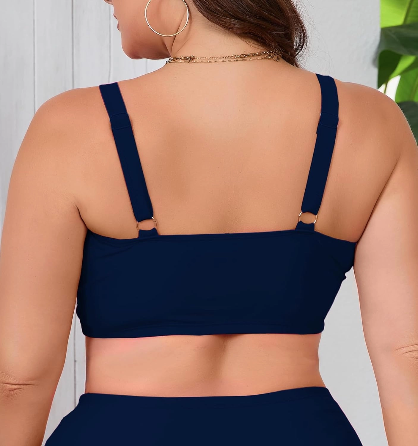 Women Plus Size Bikini Top Push Up Knot Front Bikini Top Only Bathing Suit Tops for Women Large Bust Full Coverage 2025