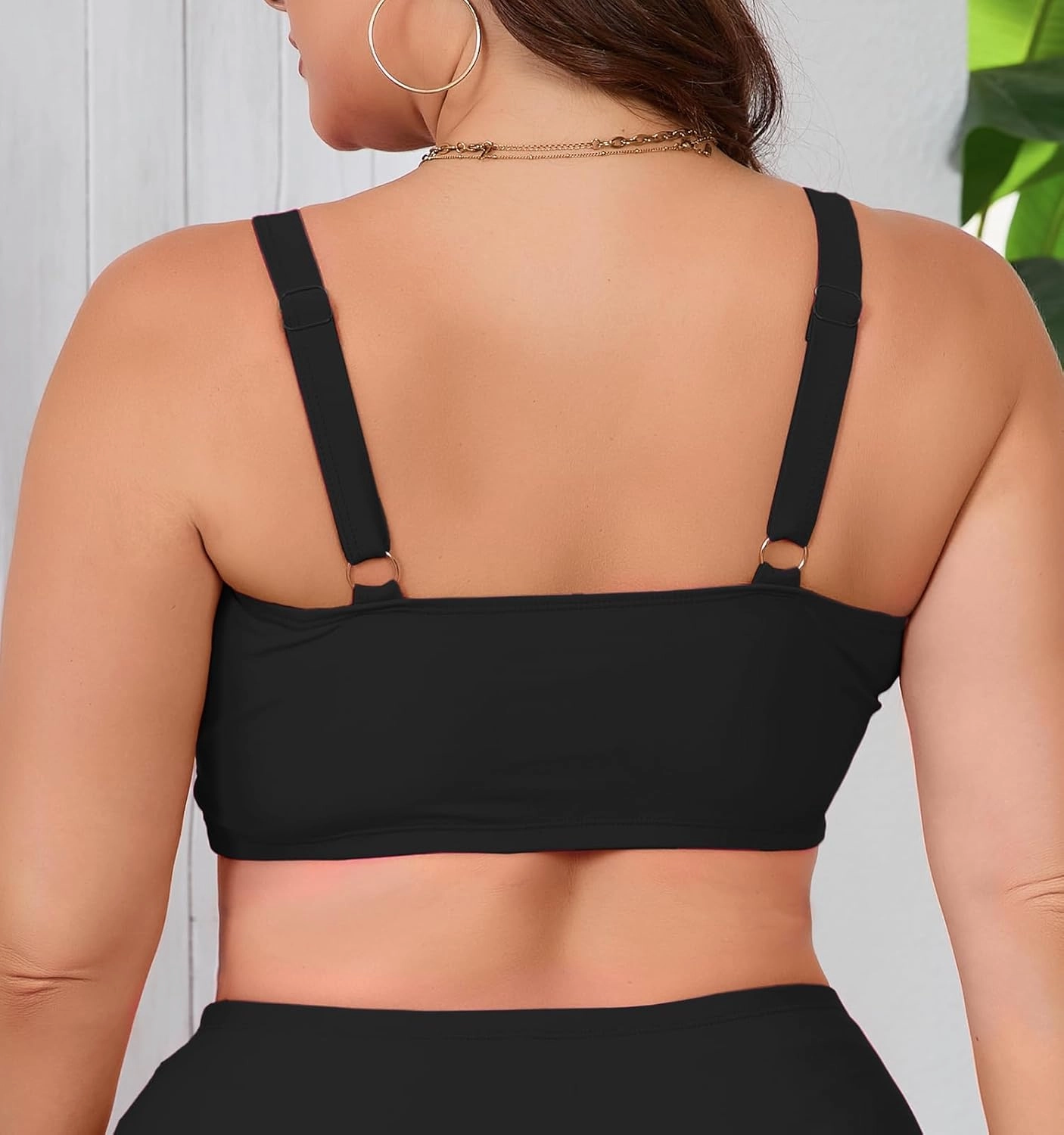 Women Plus Size Bikini Top Push Up Knot Front Bikini Top Only Bathing Suit Tops for Women Large Bust Full Coverage 2025