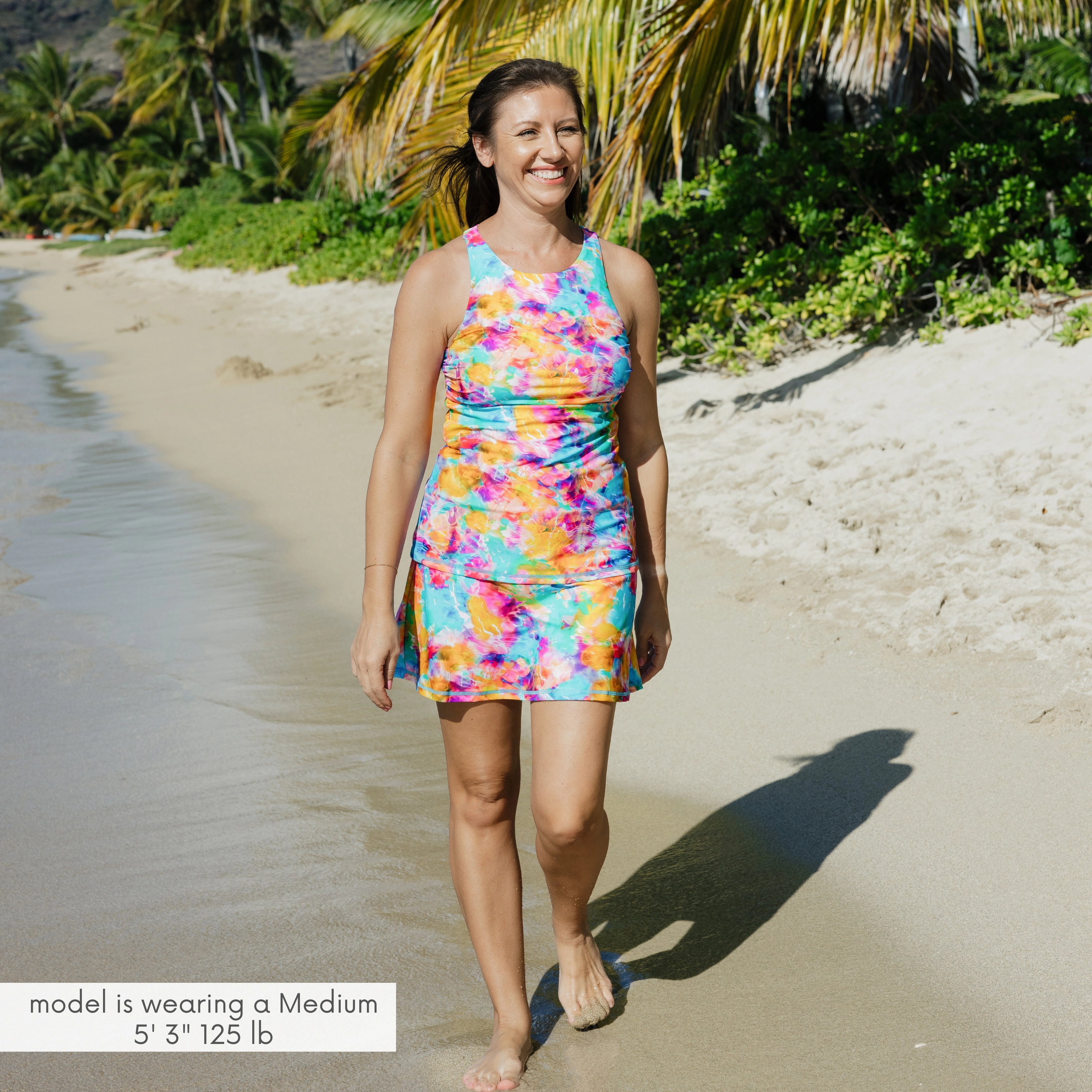 Women's A-Line Swim Skirt Swim Bottom | "Impressions"
