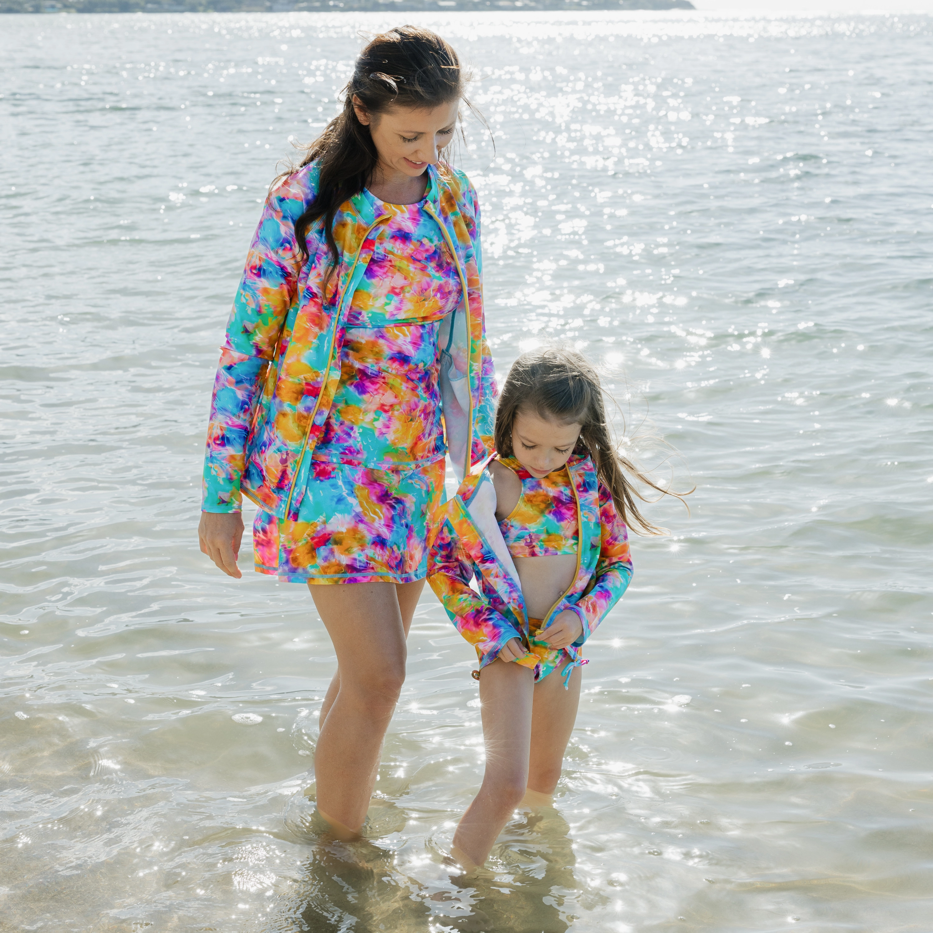 Women's A-Line Swim Skirt Swim Bottom | "Impressions"