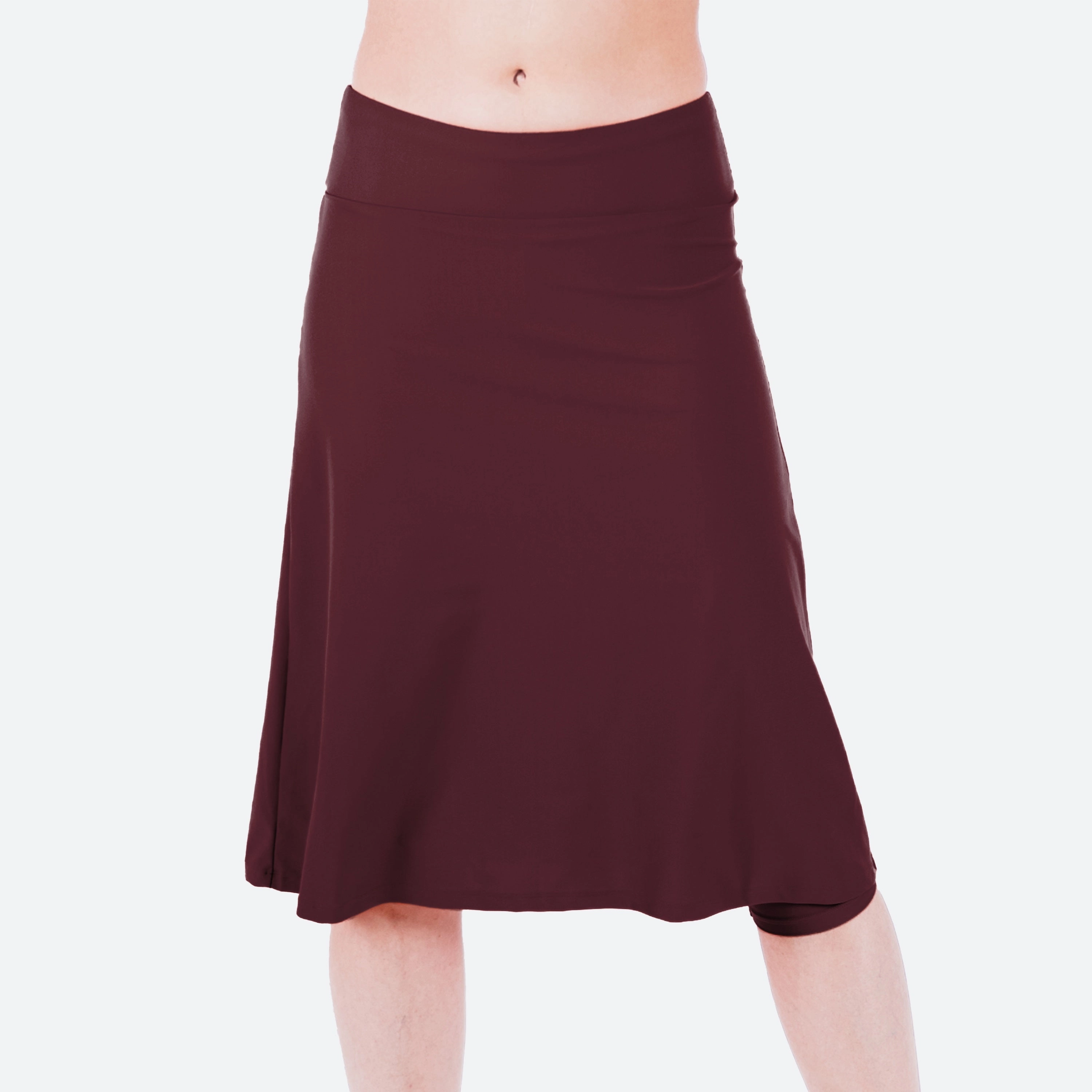 Women's Below The Knee Swim Skirt With Capri Leggings