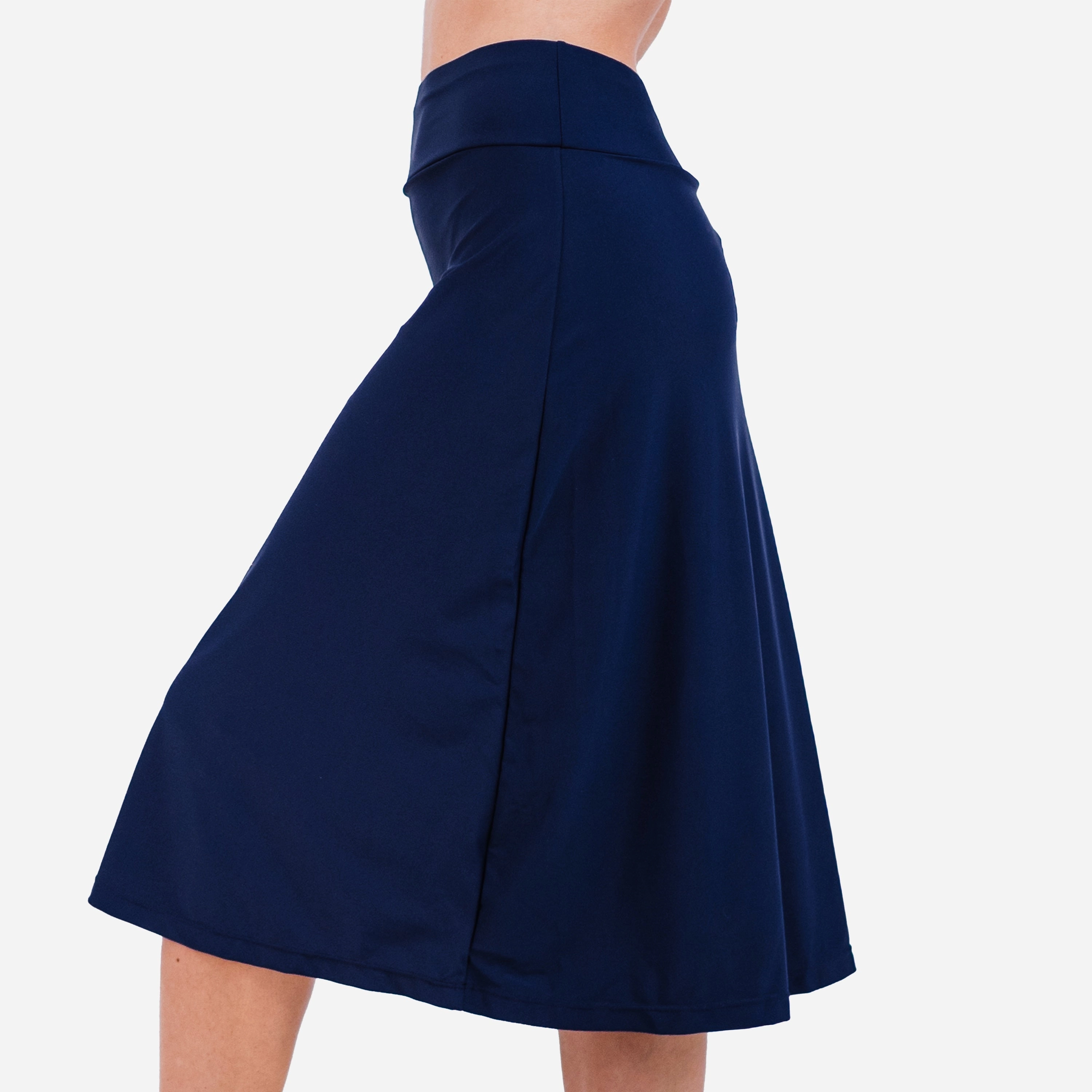 Women's Below The Knee Swim Skirt With Capri Leggings