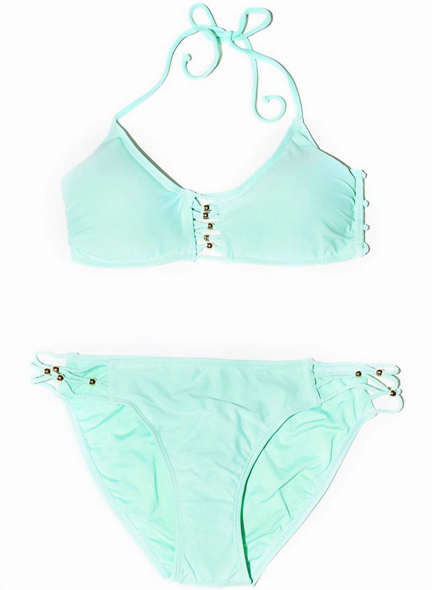 Women's Caribbean Sea Tab Side Bikini Bottom Swimsuit In Mint