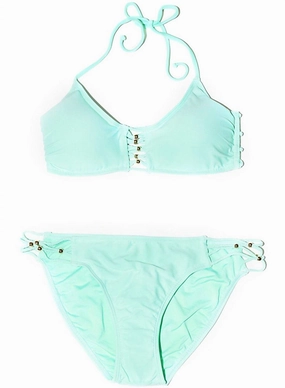 Women's Caribbean Sea Tab Side Bikini Bottom Swimsuit In Mint