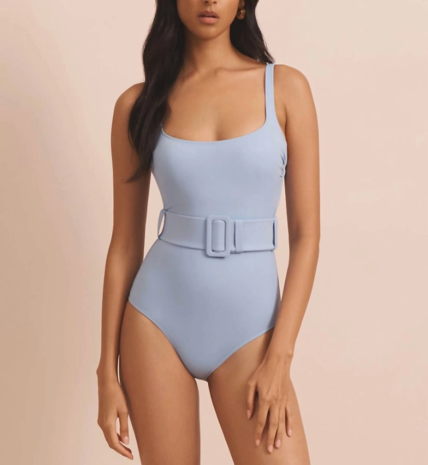 Women's Cassandra One Piece Belted Swimsuit In Vista Blue