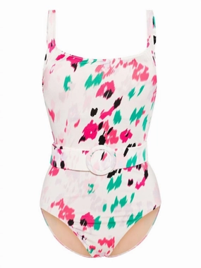 Women's Cassandra Onepiece Belted Swimsuit In Fleur