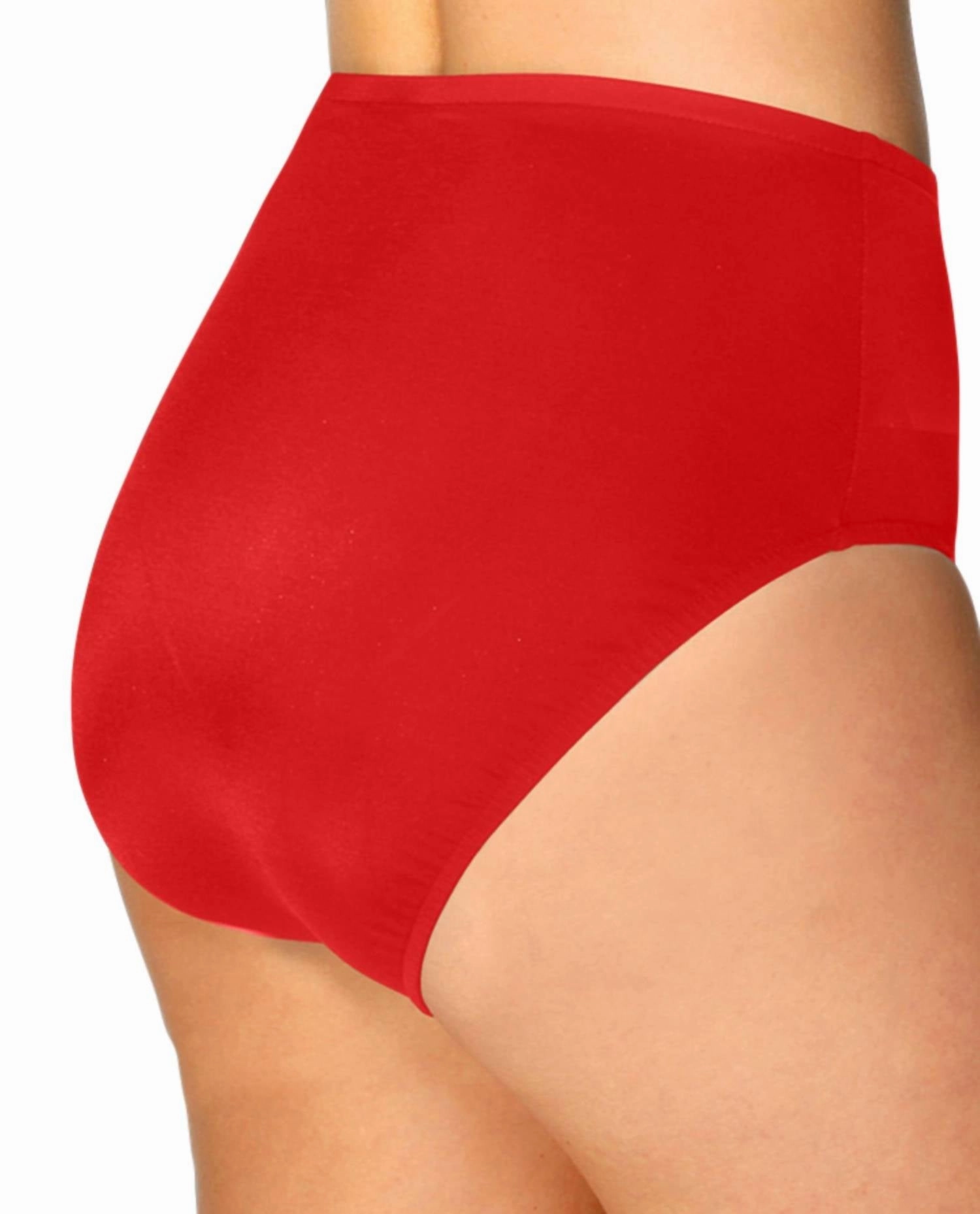 Women's Full Brief Swim Bottom In Red