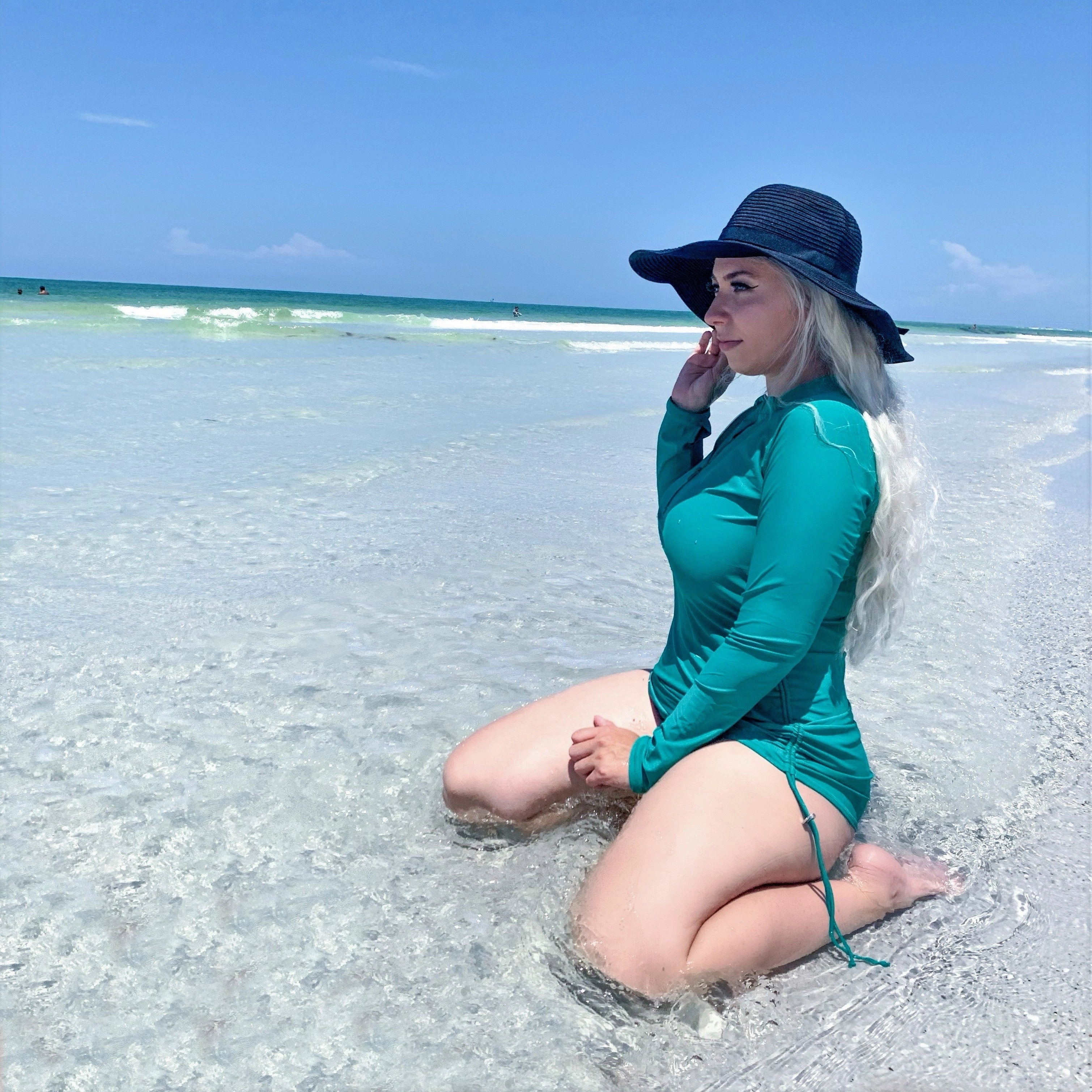 Women's Half Zip Swim Dress Cover Up | "Greenlake"