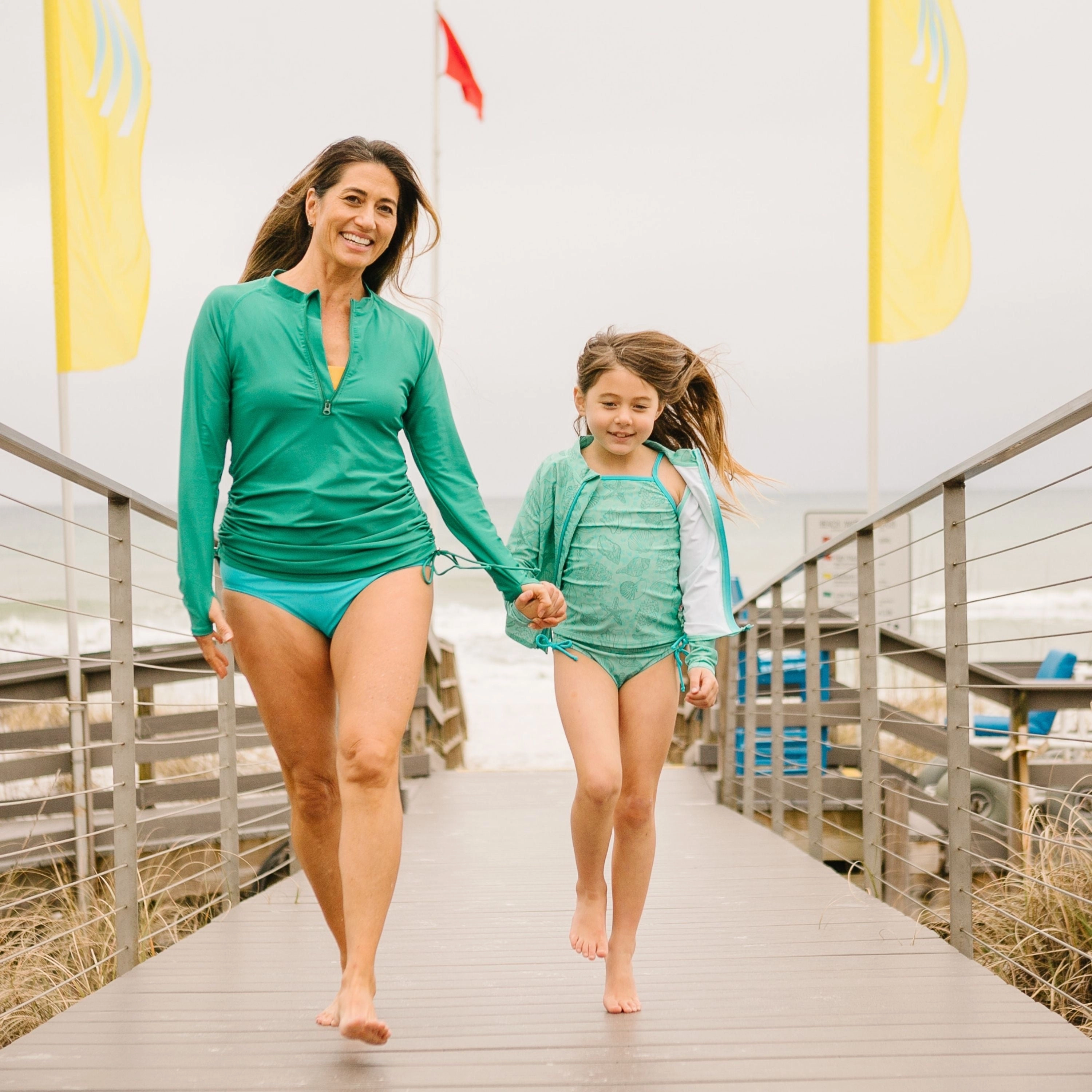 Women's Half Zip Swim Dress Cover Up | "Greenlake"