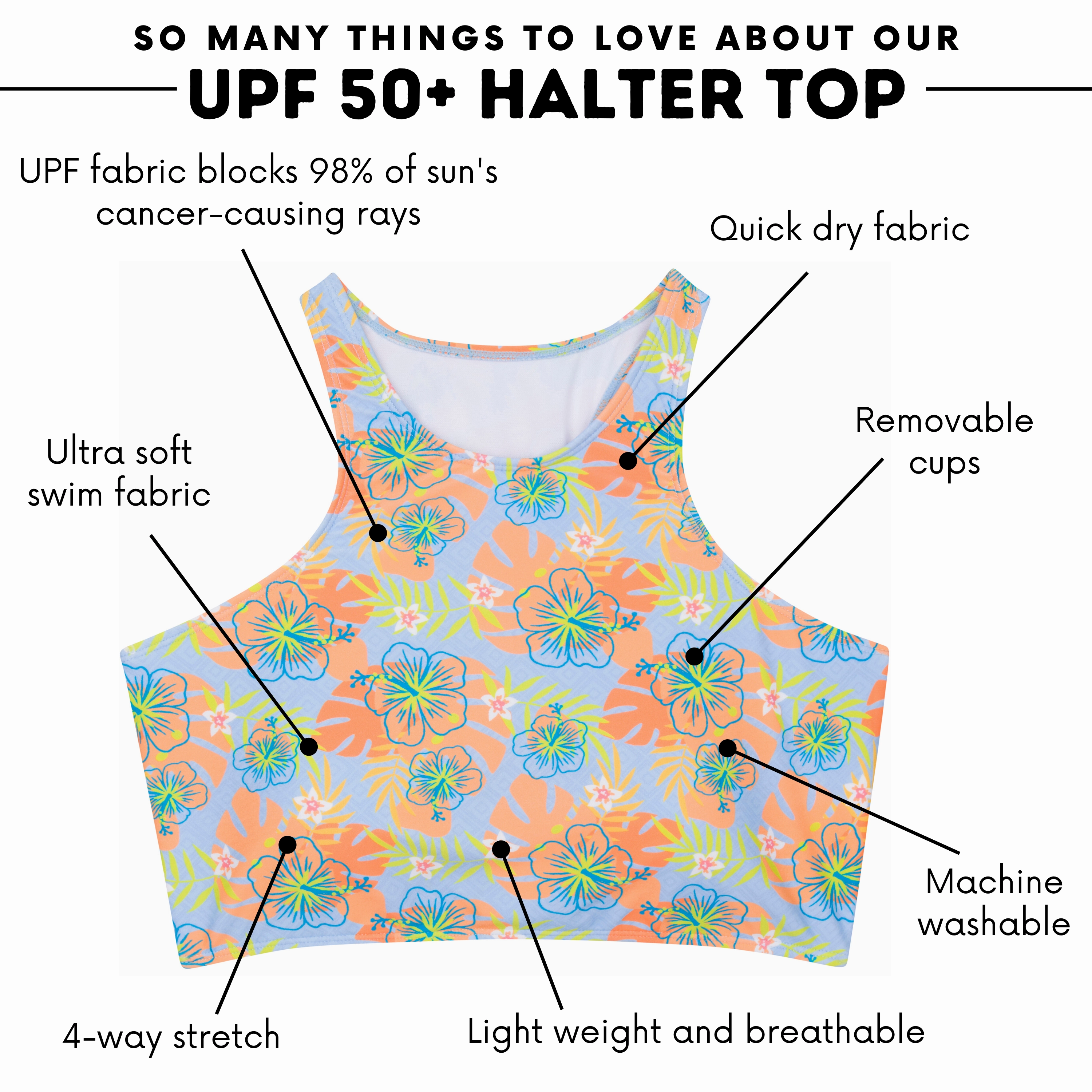 Women's Halter Bikini Top | "Groovy"
