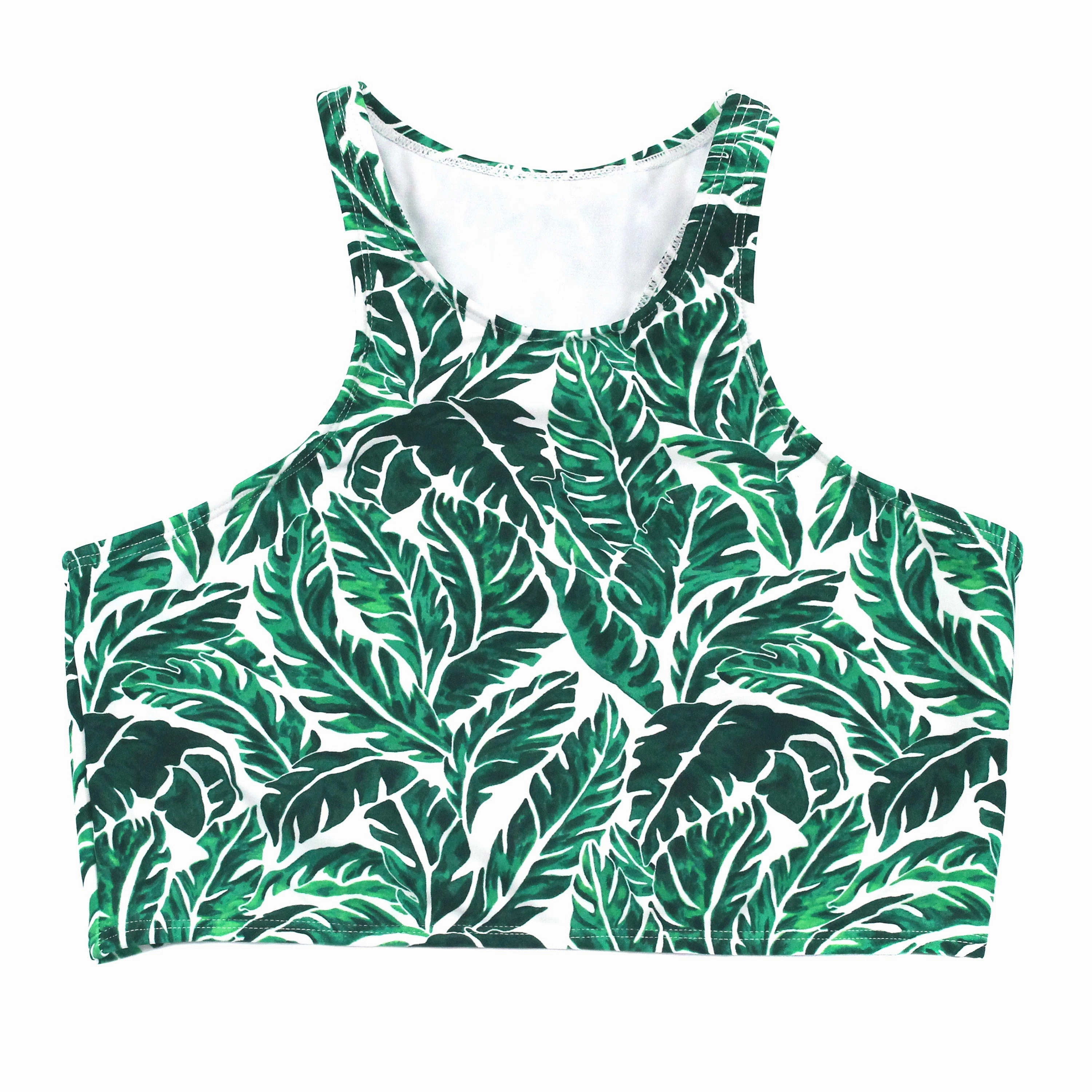 Women's Halter Bikini Top | "Palm Leaf"