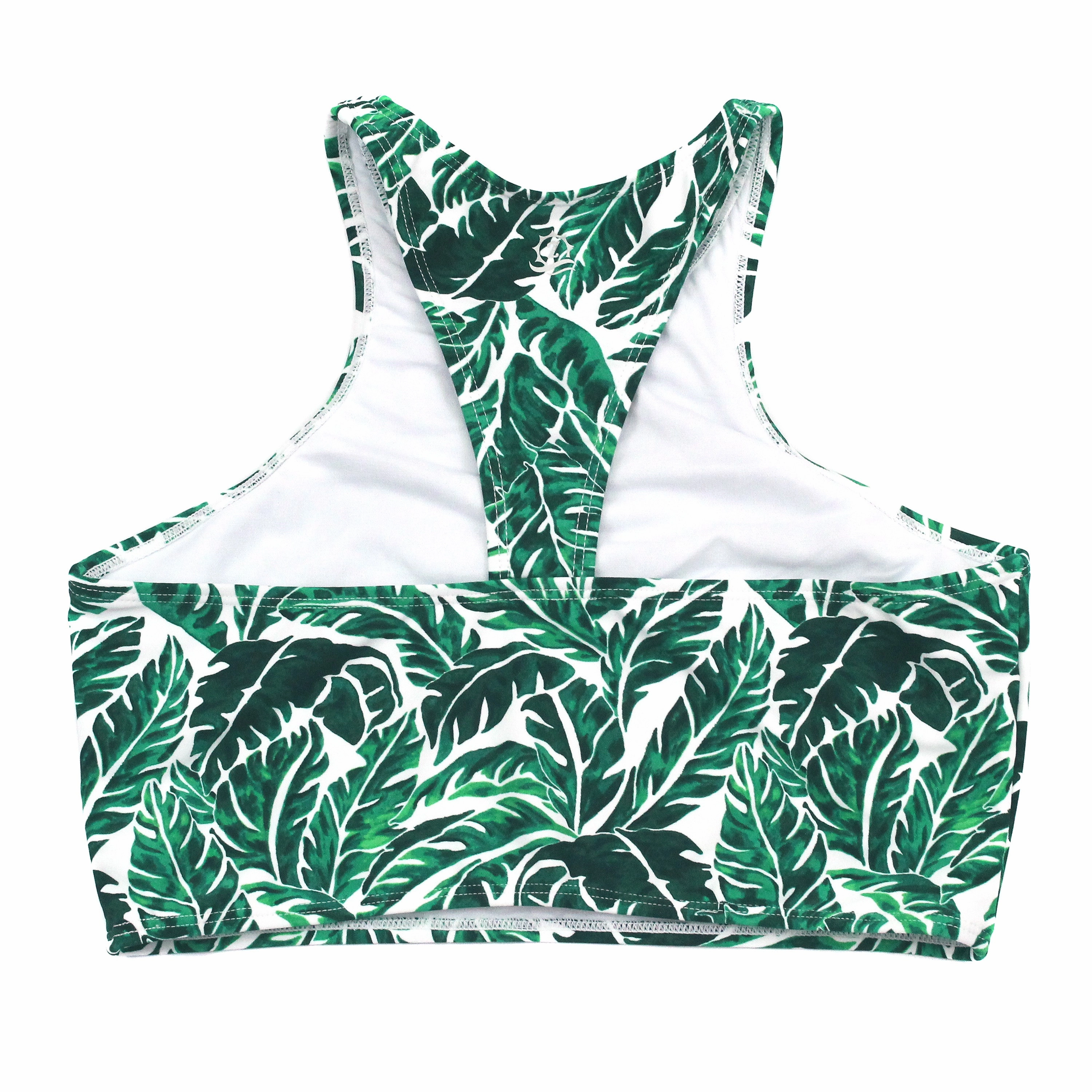 Women's Halter Bikini Top | "Palm Leaf"