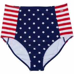 Women's High Waist Bikini Bottoms | "Americana"