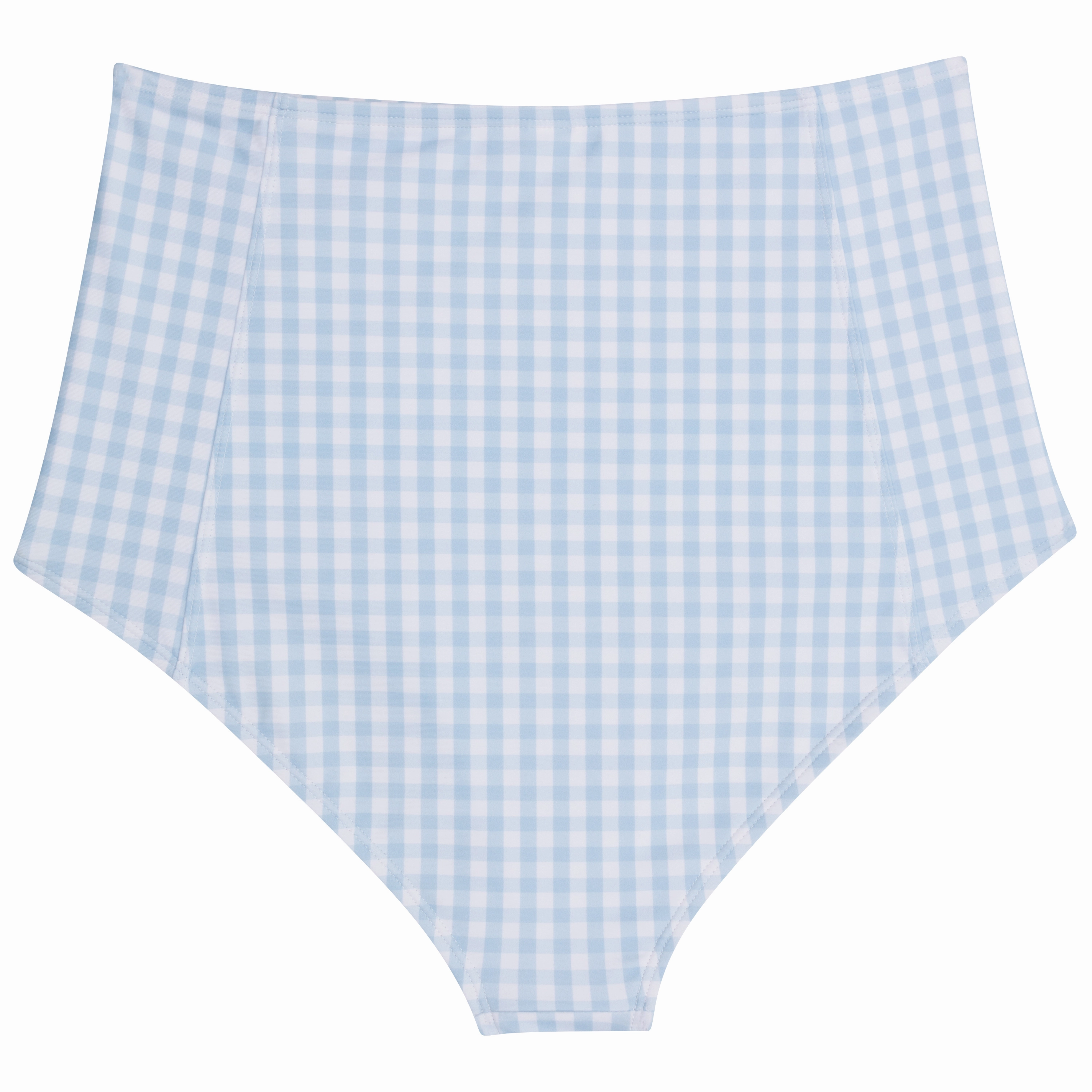 Women's High Waist Bikini Bottoms | "Blue Gingham"