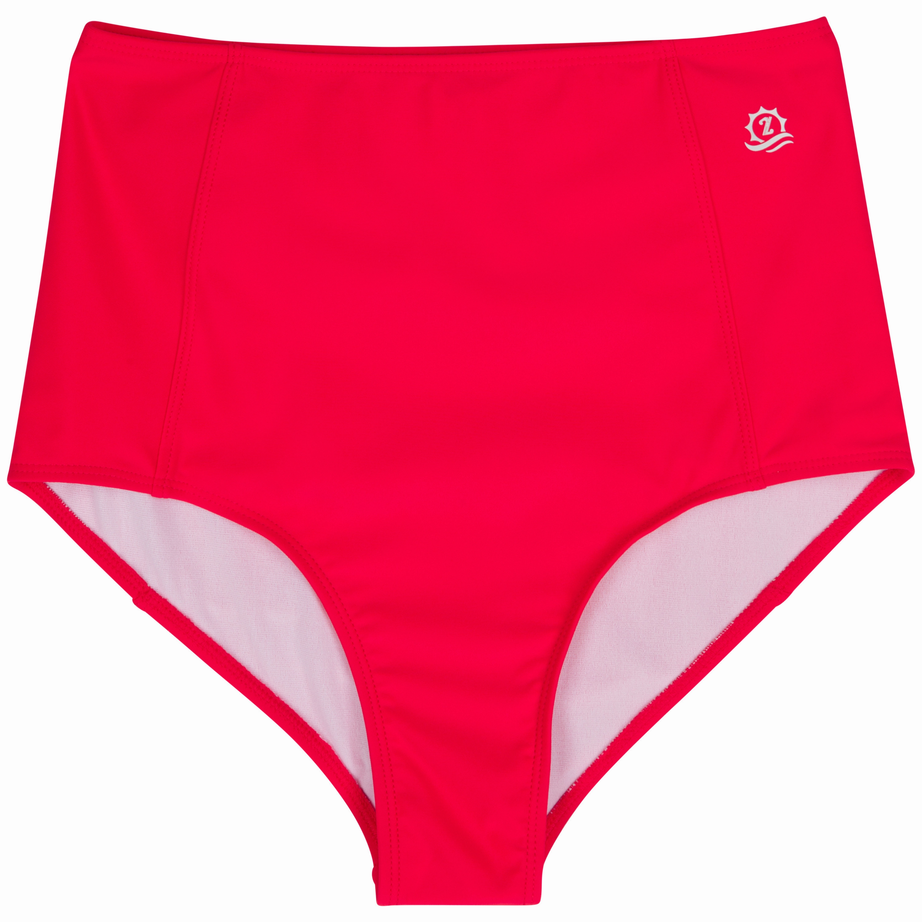 Women's High Waist Bikini Bottoms | "Red"