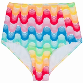 Women's High Waist Bikini Bottoms | "Surf's Up"