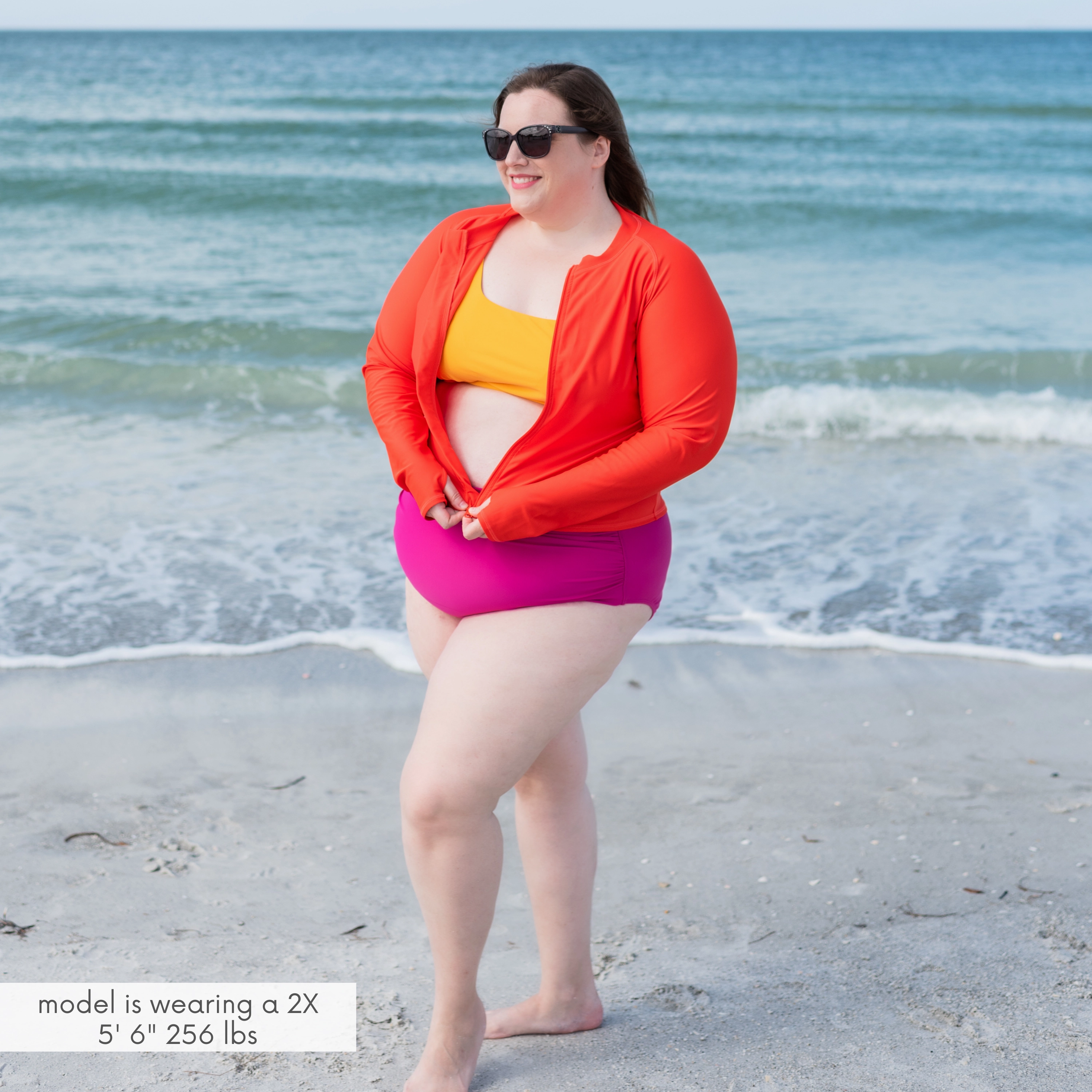 Women's High Waist Bikini Bottoms Ruched | "Fuchsia"