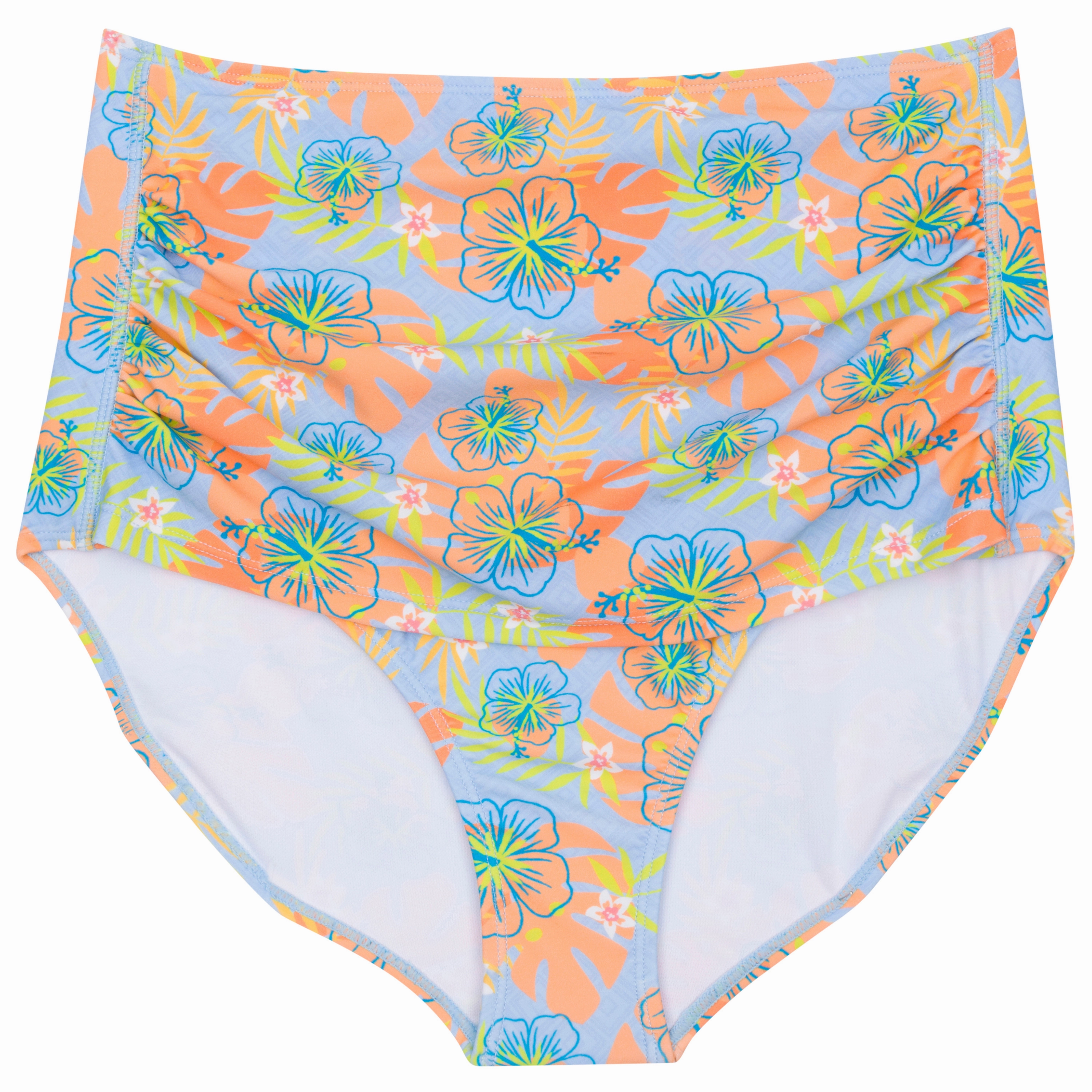 Women's High Waist Bikini Bottoms Ruched | "Groovy"