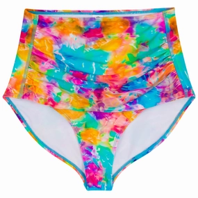 Women's High Waist Bikini Bottoms Ruched | "Impressions"