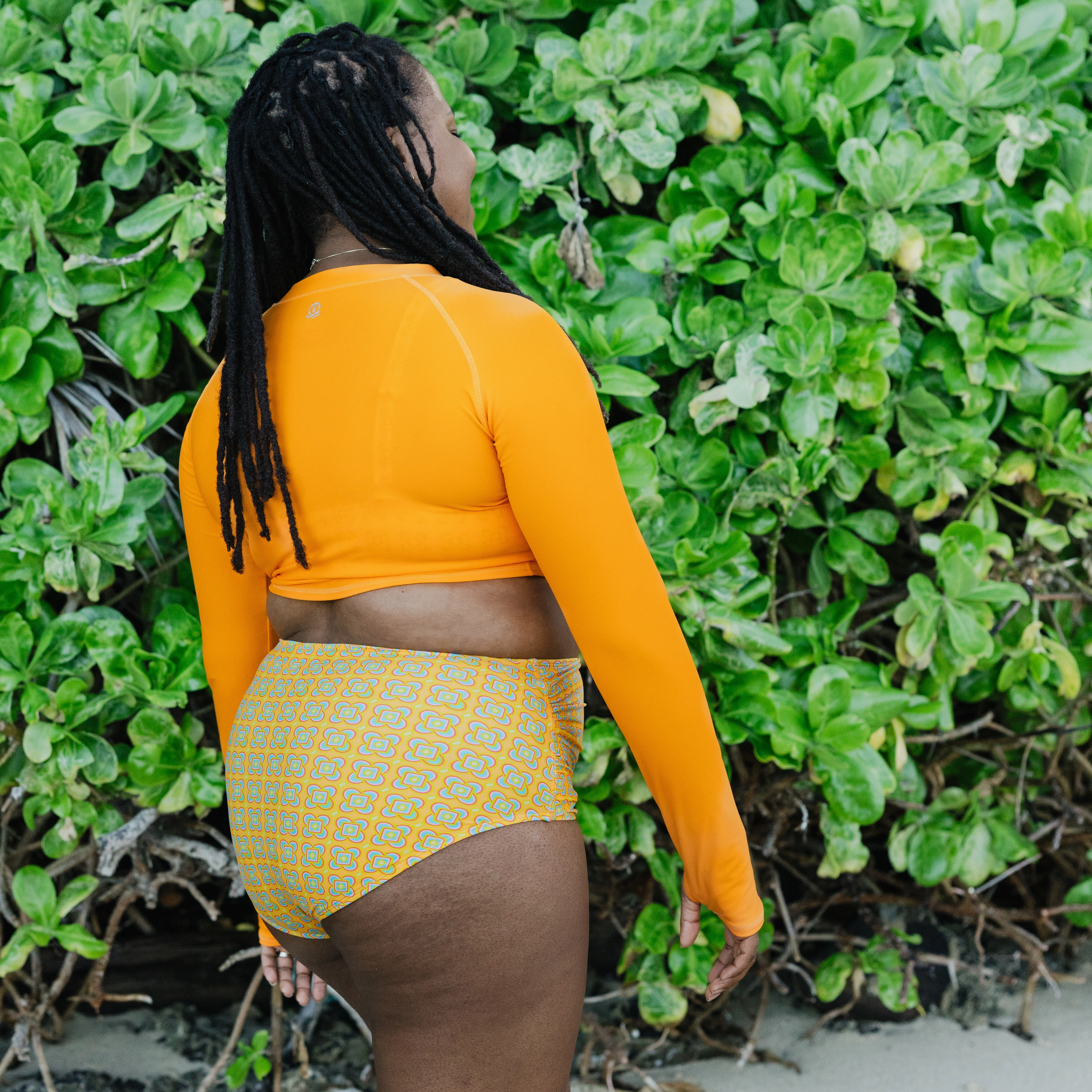 Women's High Waist Bikini Bottoms Ruched | "Kaleidoscope"
