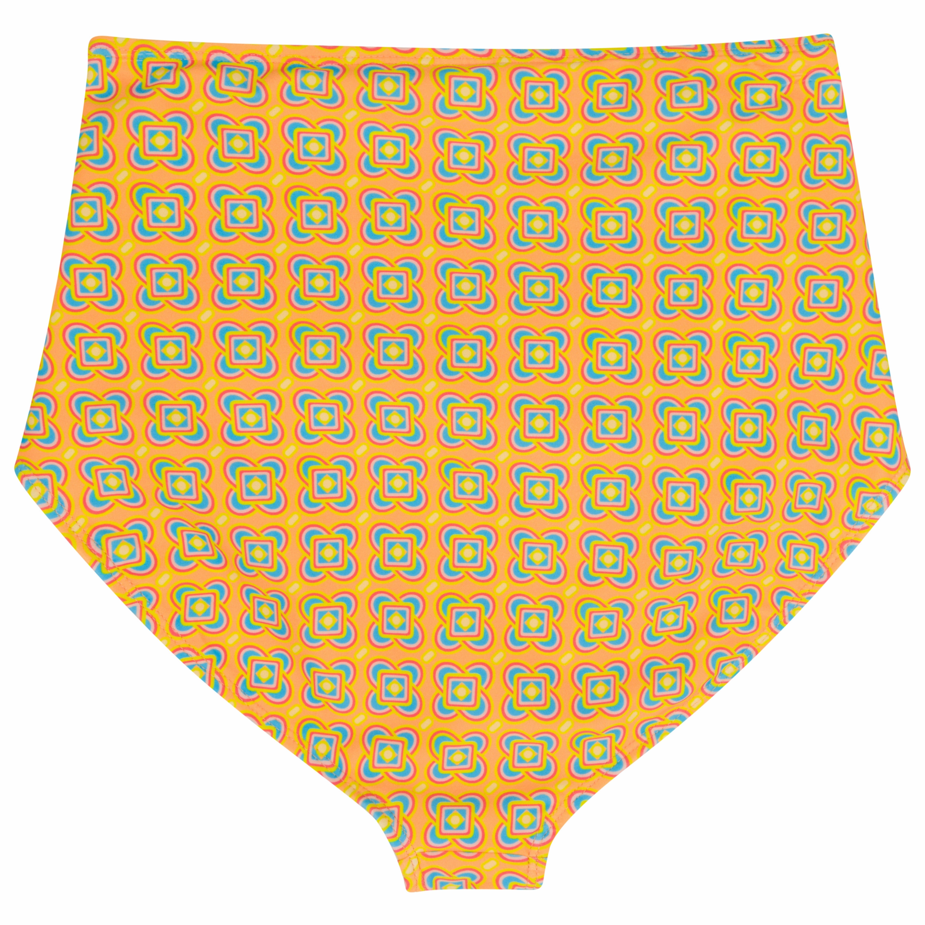 Women's High Waist Bikini Bottoms Ruched | "Kaleidoscope"