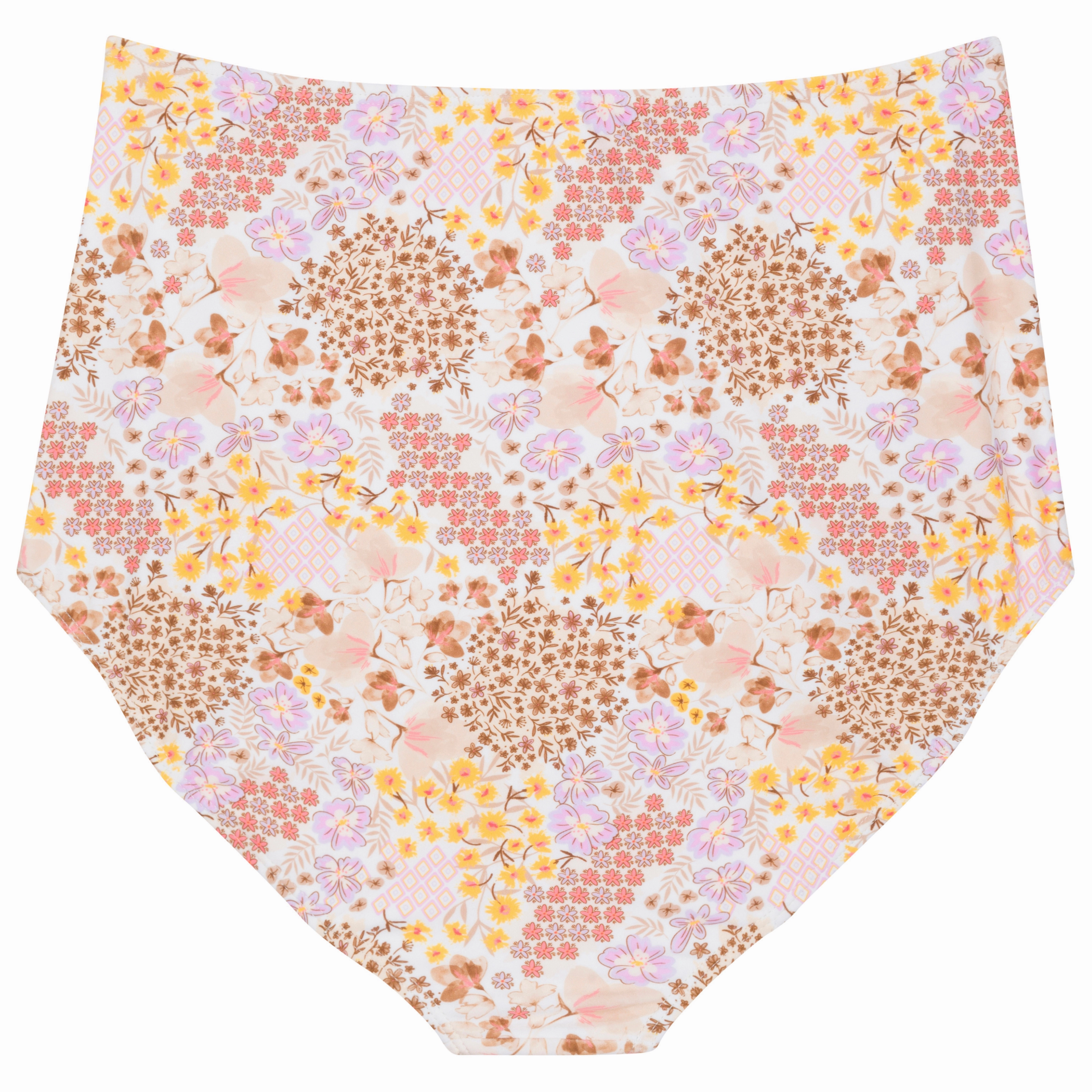 Women's High Waist Bikini Bottoms Ruched | "Meadows"