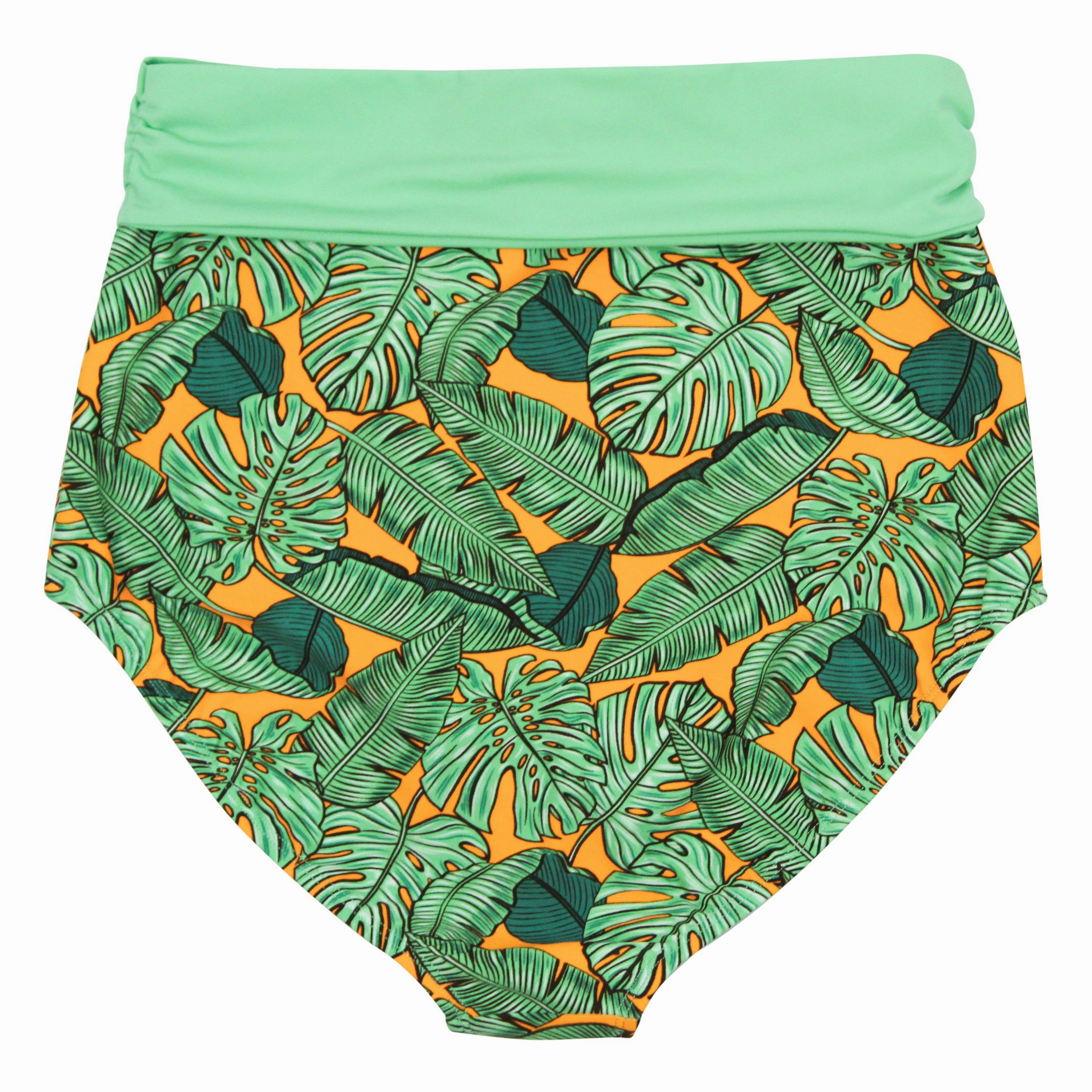 Women's High Waist Bikini Bottoms Tie Front | "The Tropics"