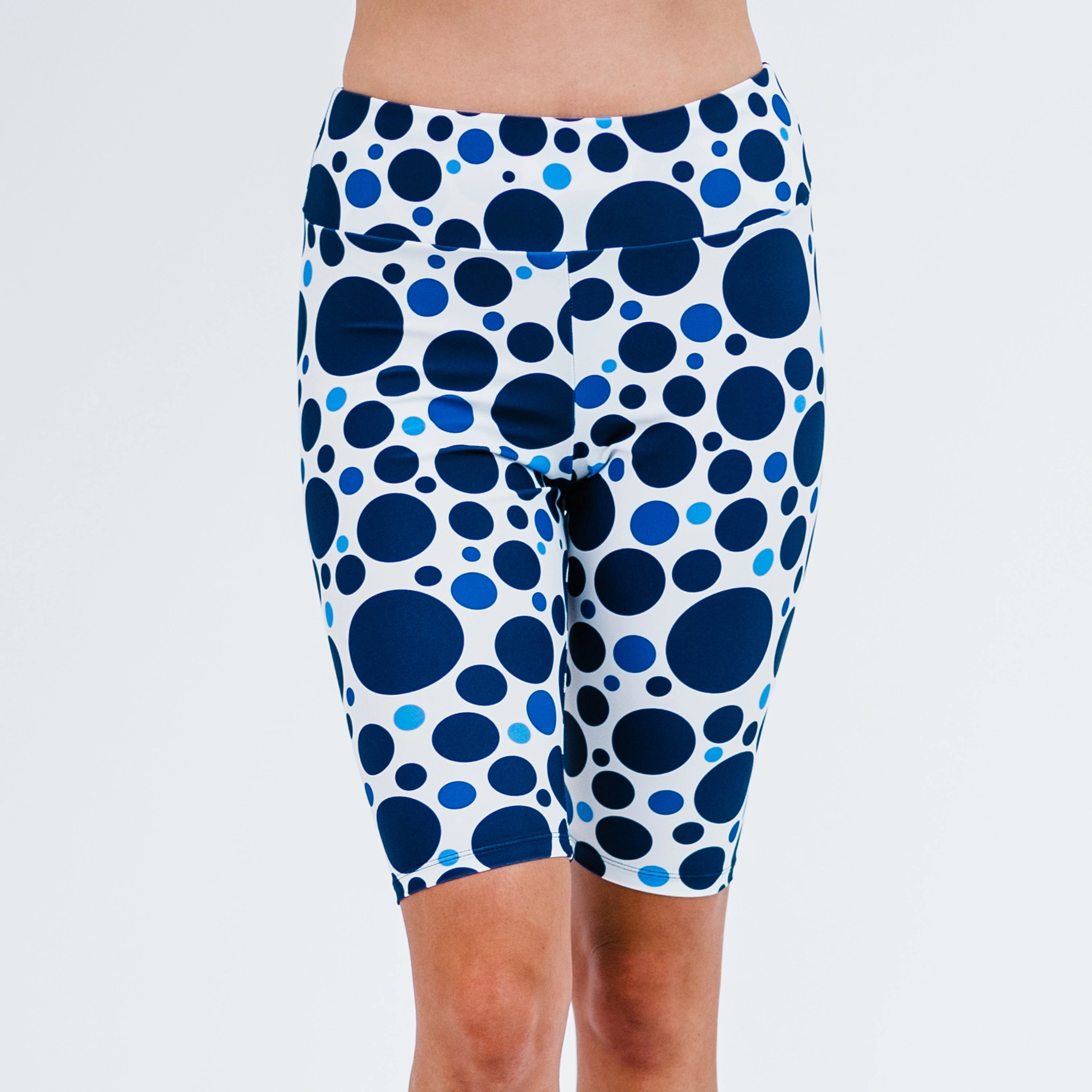 Women's High Waisted Long Bike Swim Shorts