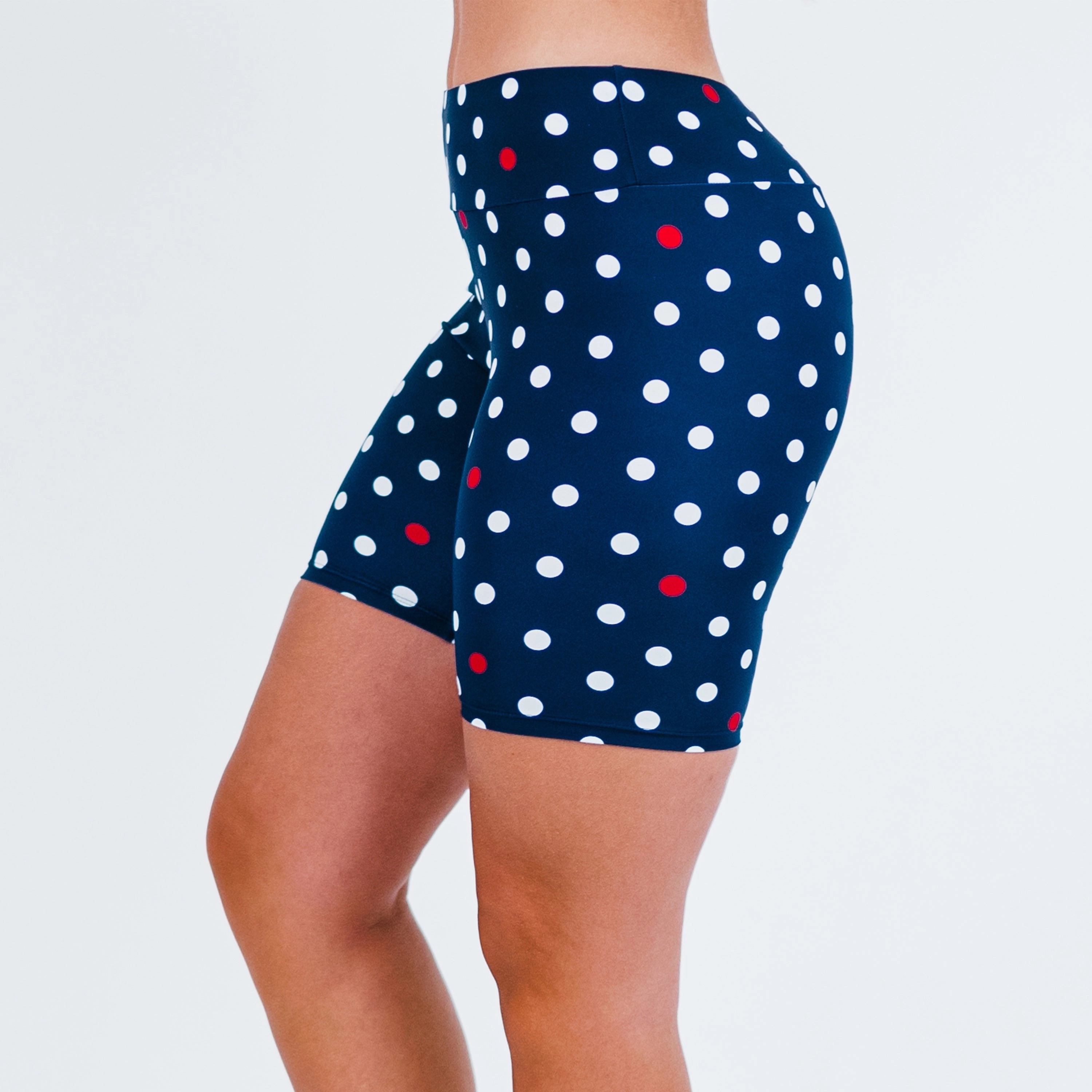 Women's High Waisted Mid-Thigh Swim Shorts - Patterns
