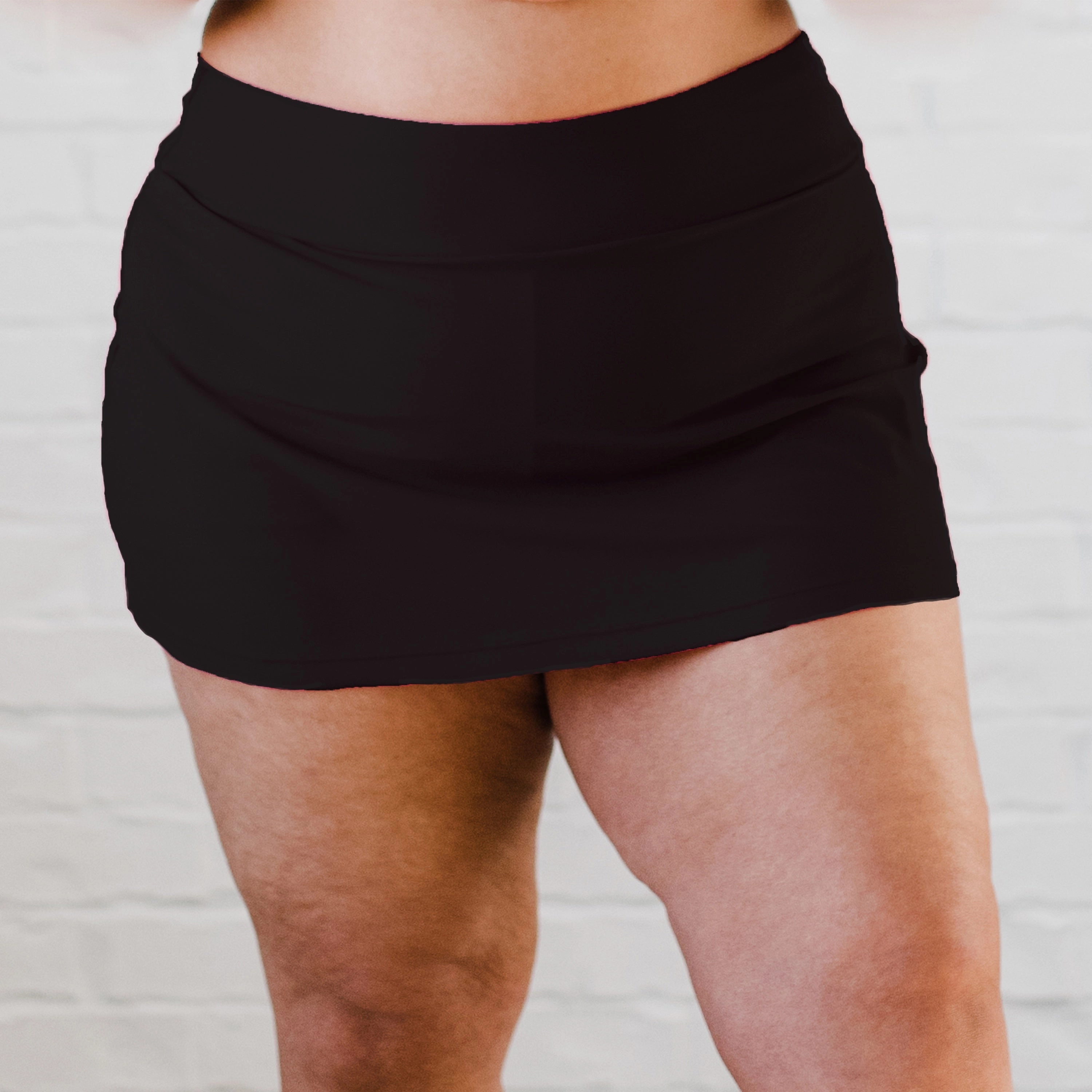Women's High Waisted Mini Swim Skirt With Shorts