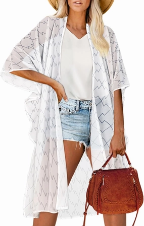 Women's Kimono Beach Cover up for Summer Bathing Suits Cardigans Casual Loose Swimwear