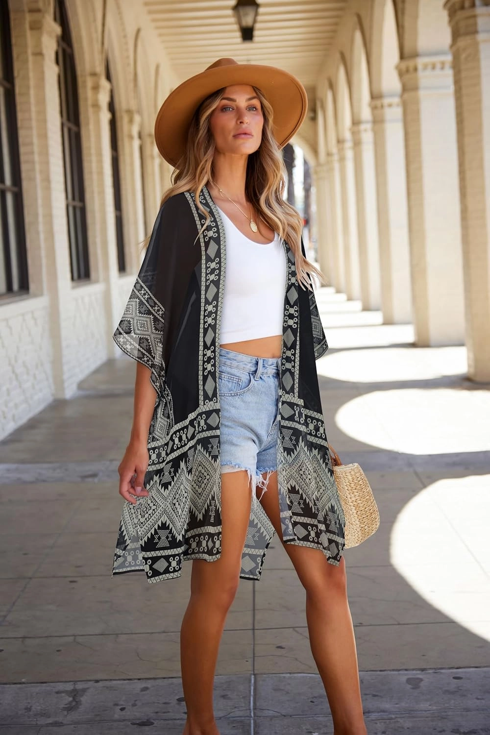 Women's Kimono Swimsuit Coverups Summer Beach Casual Loose Cardigans for Swimwear