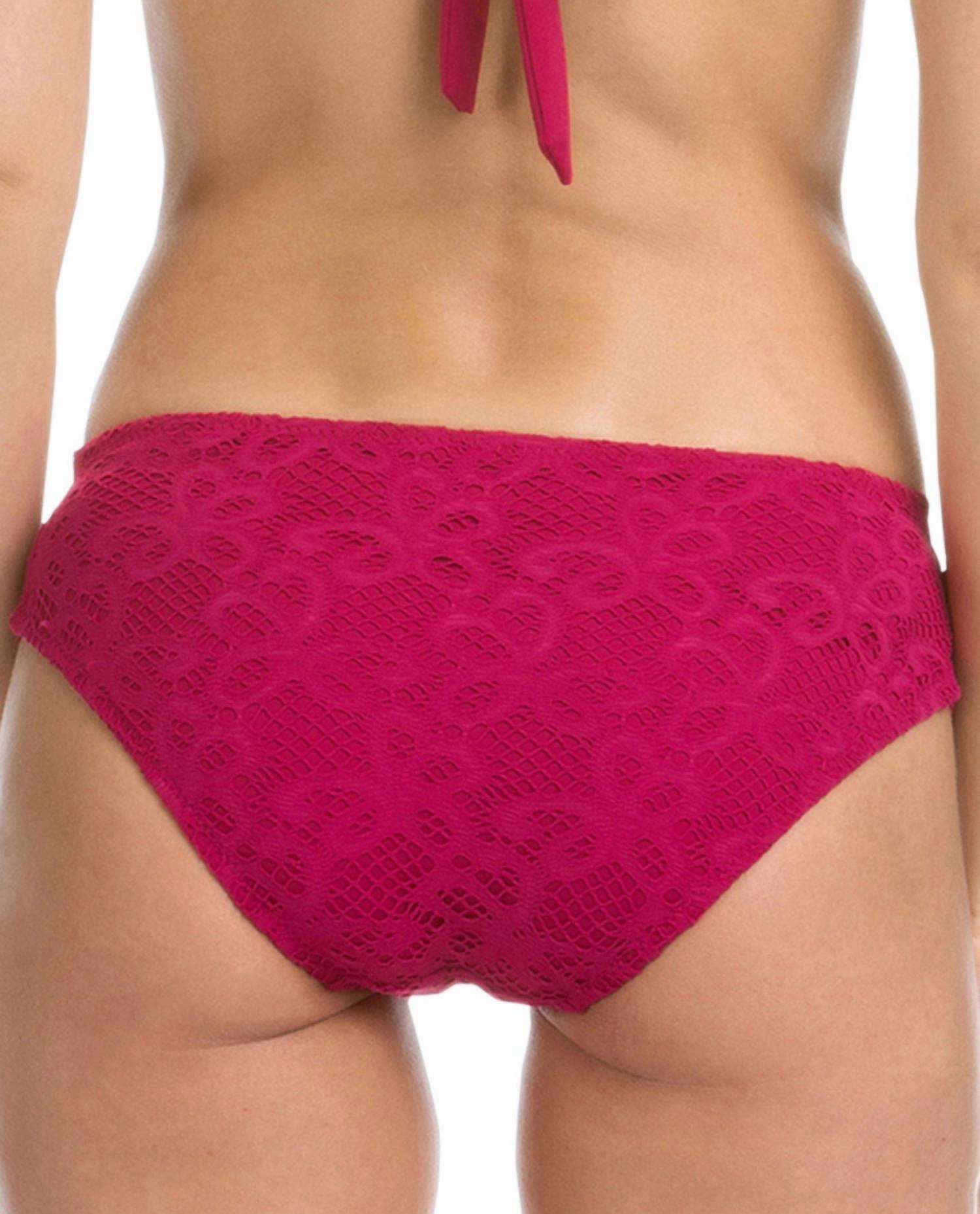 Women's Lace American Hipster Bikini Bottom In Raspberry